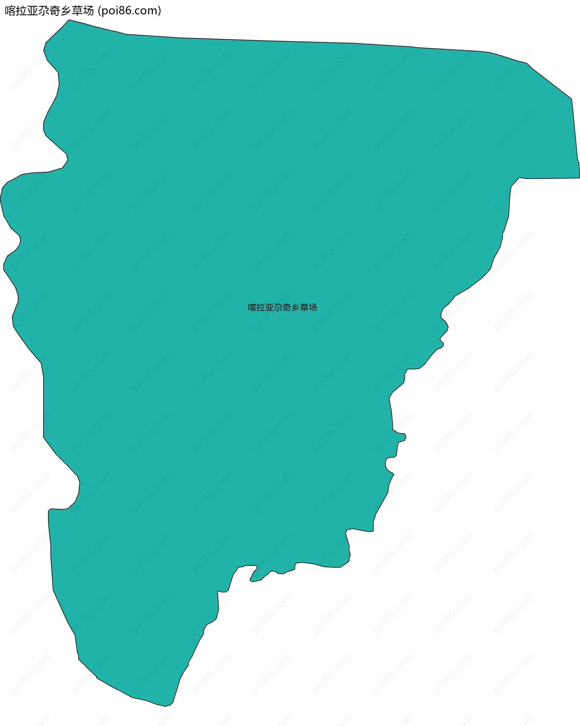 喀拉亚尕奇乡草场边界地图