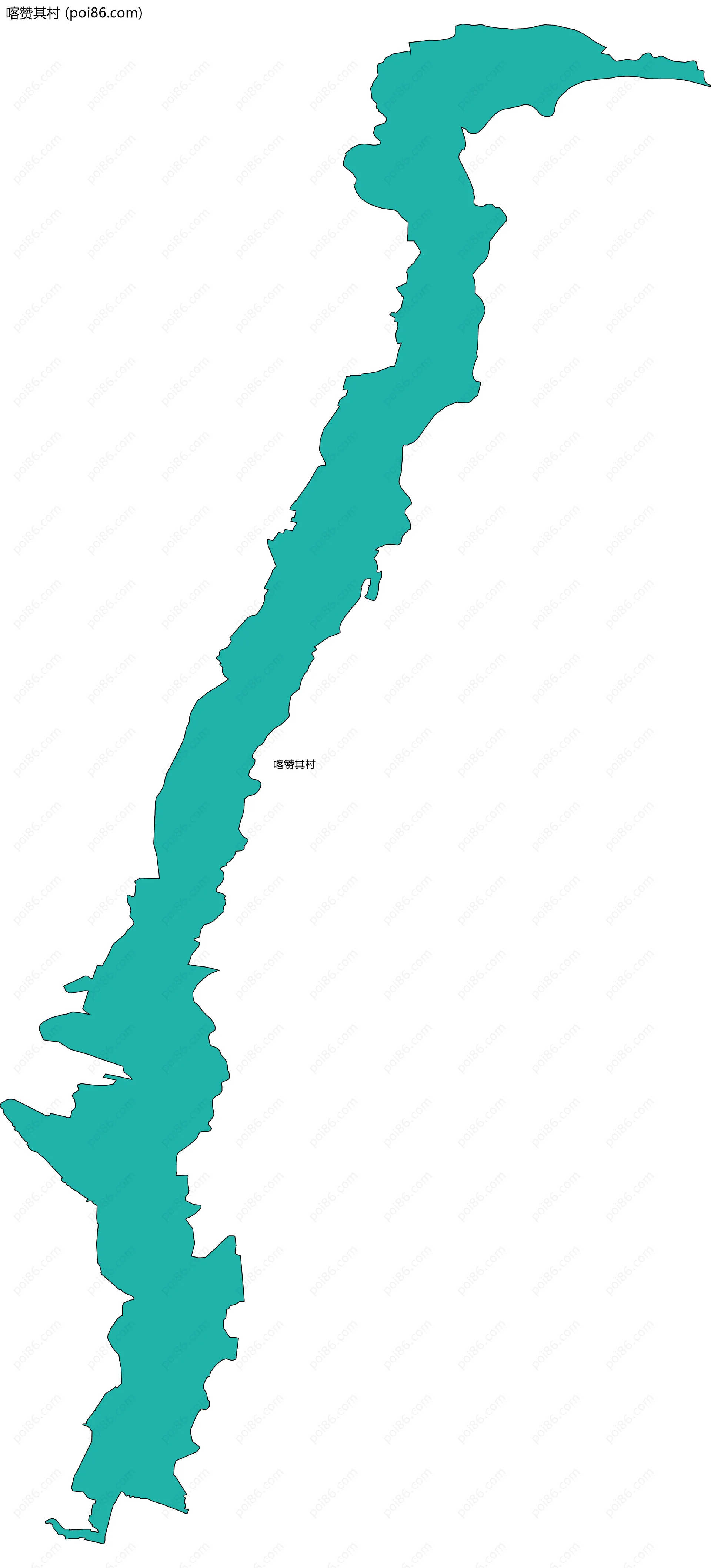 喀赞其村边界地图