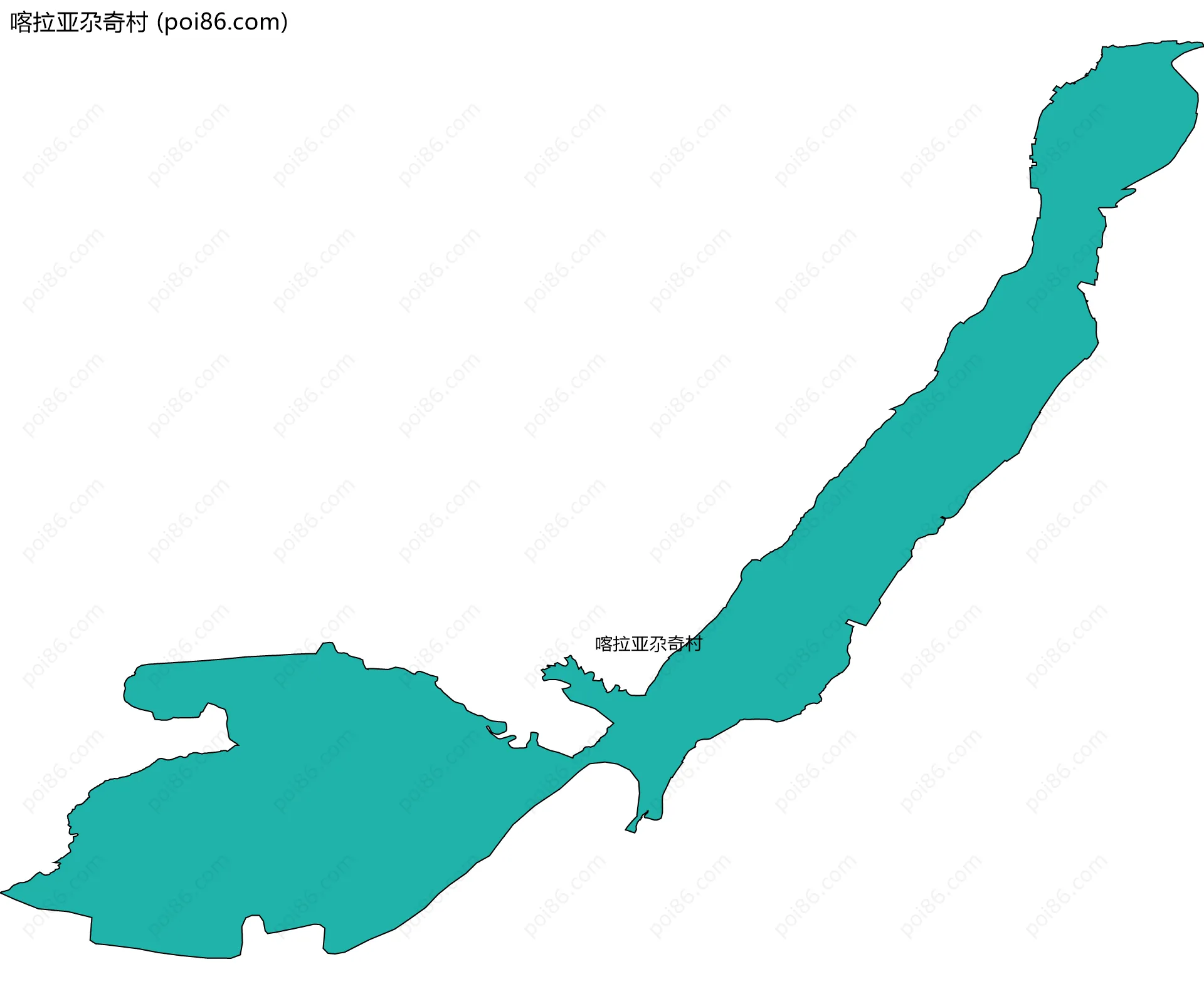 喀拉亚尕奇村边界地图