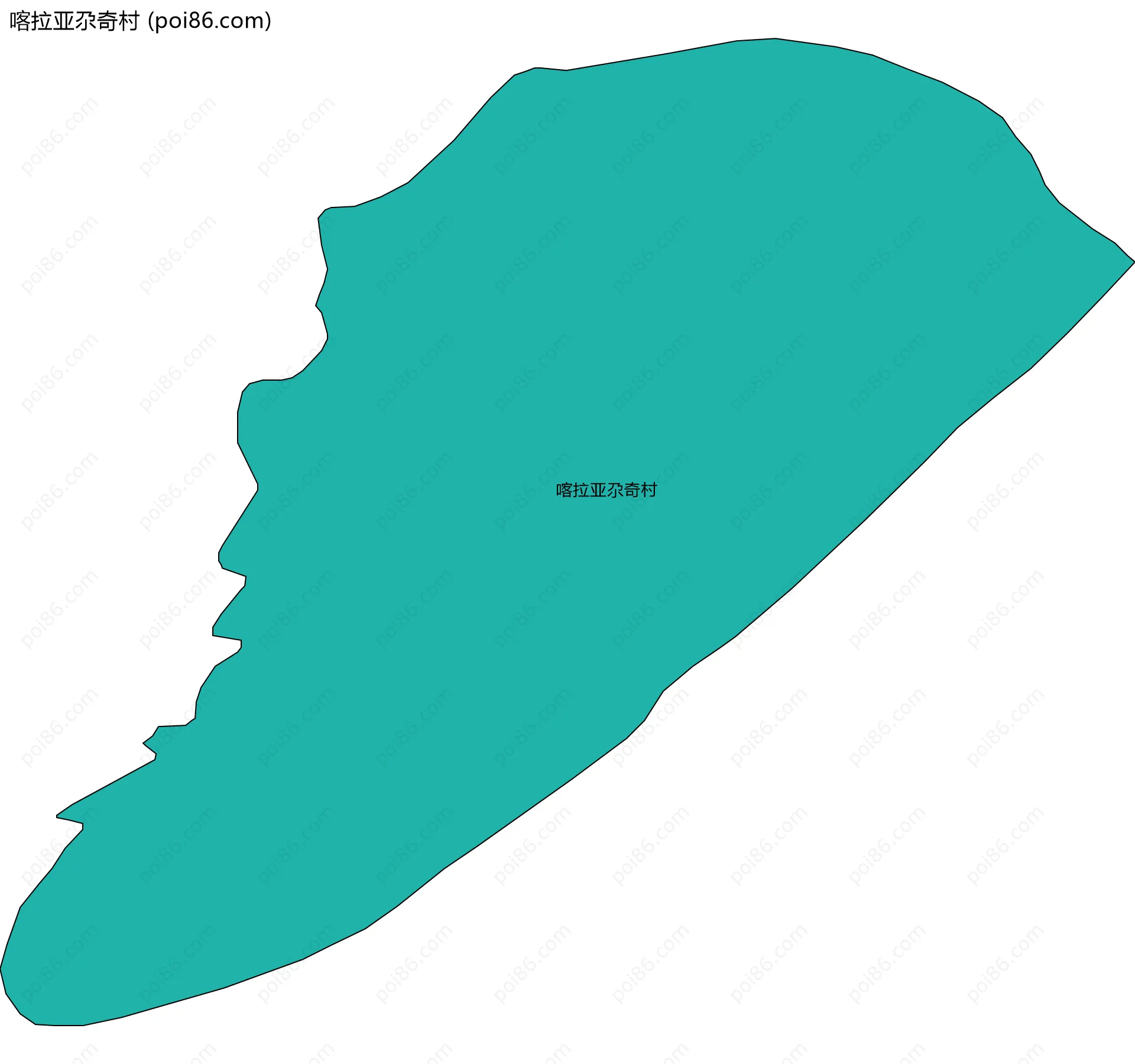 喀拉亚尕奇村边界地图