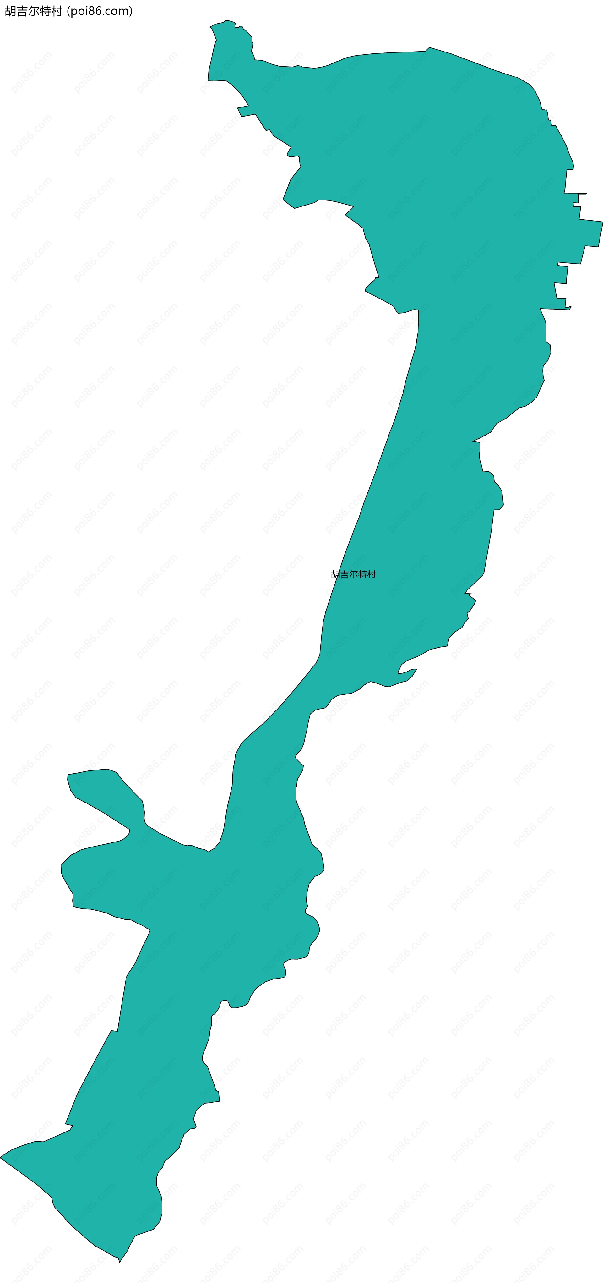 胡吉尔特村边界地图