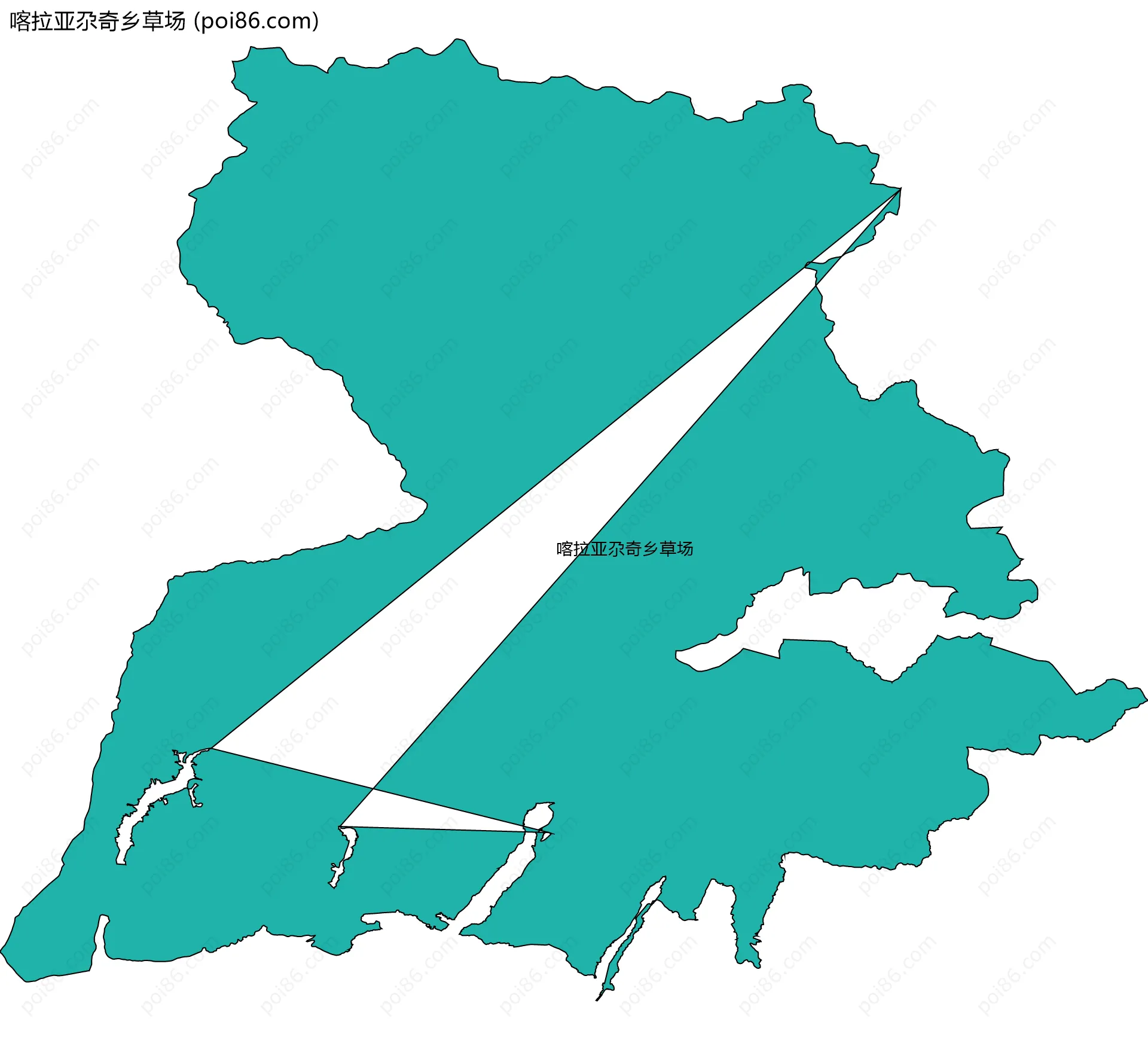 喀拉亚尕奇乡草场边界地图