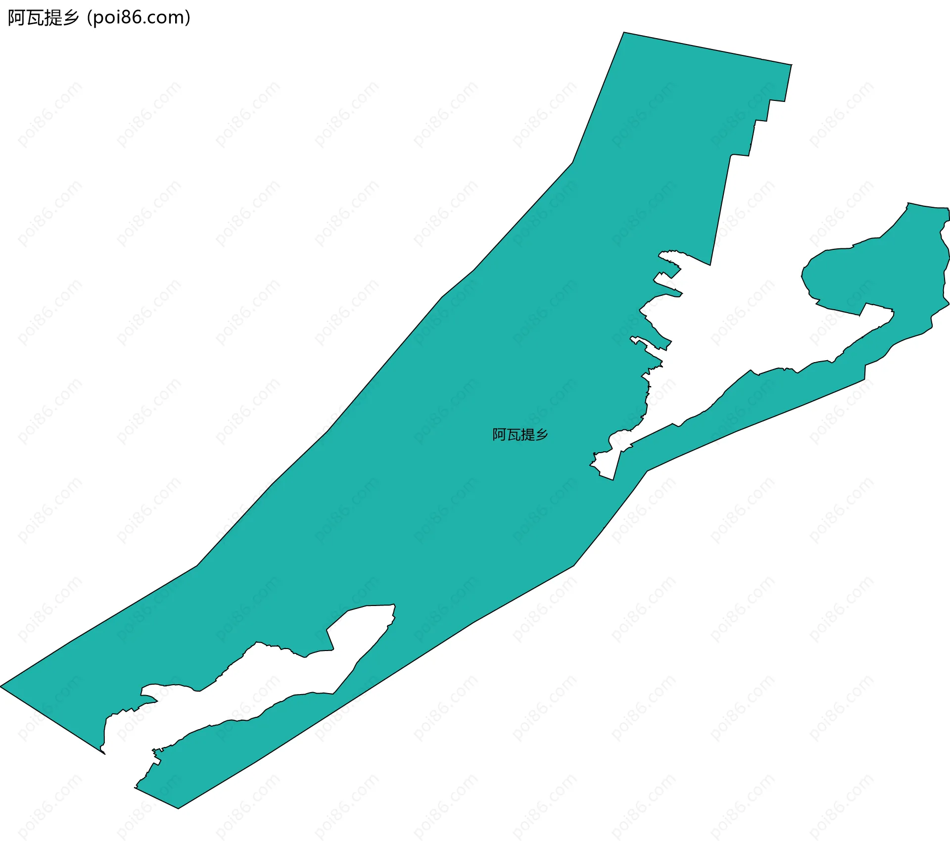 阿瓦提乡边界地图