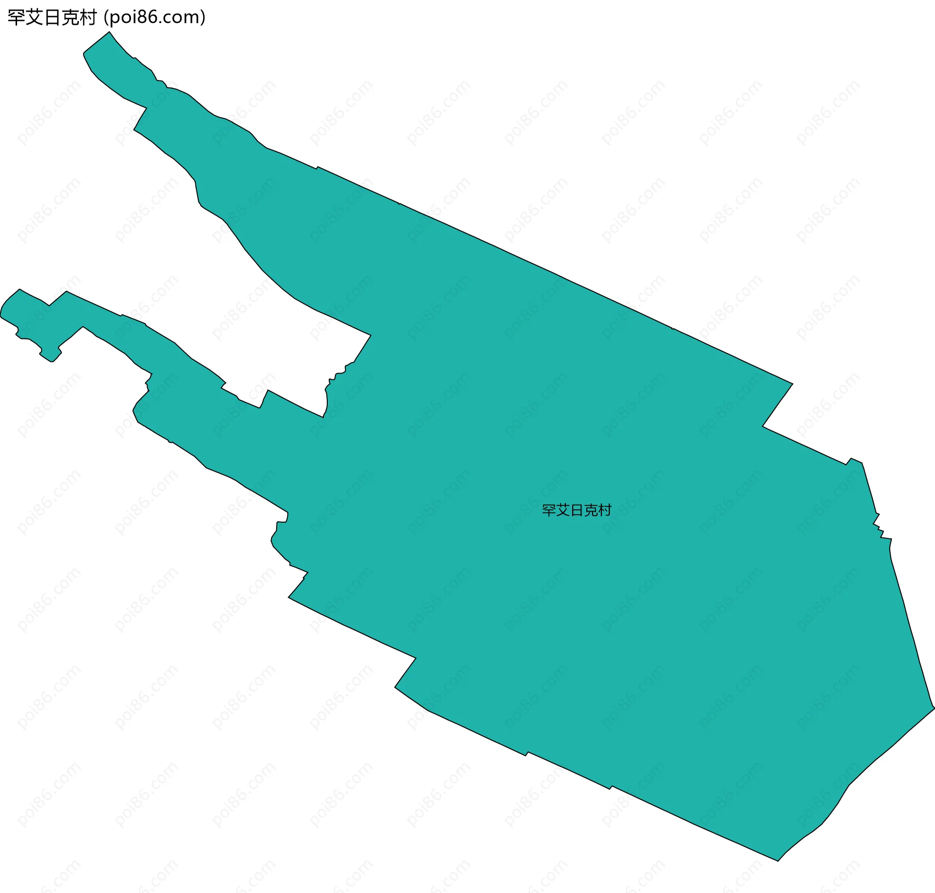 罕艾日克村边界地图