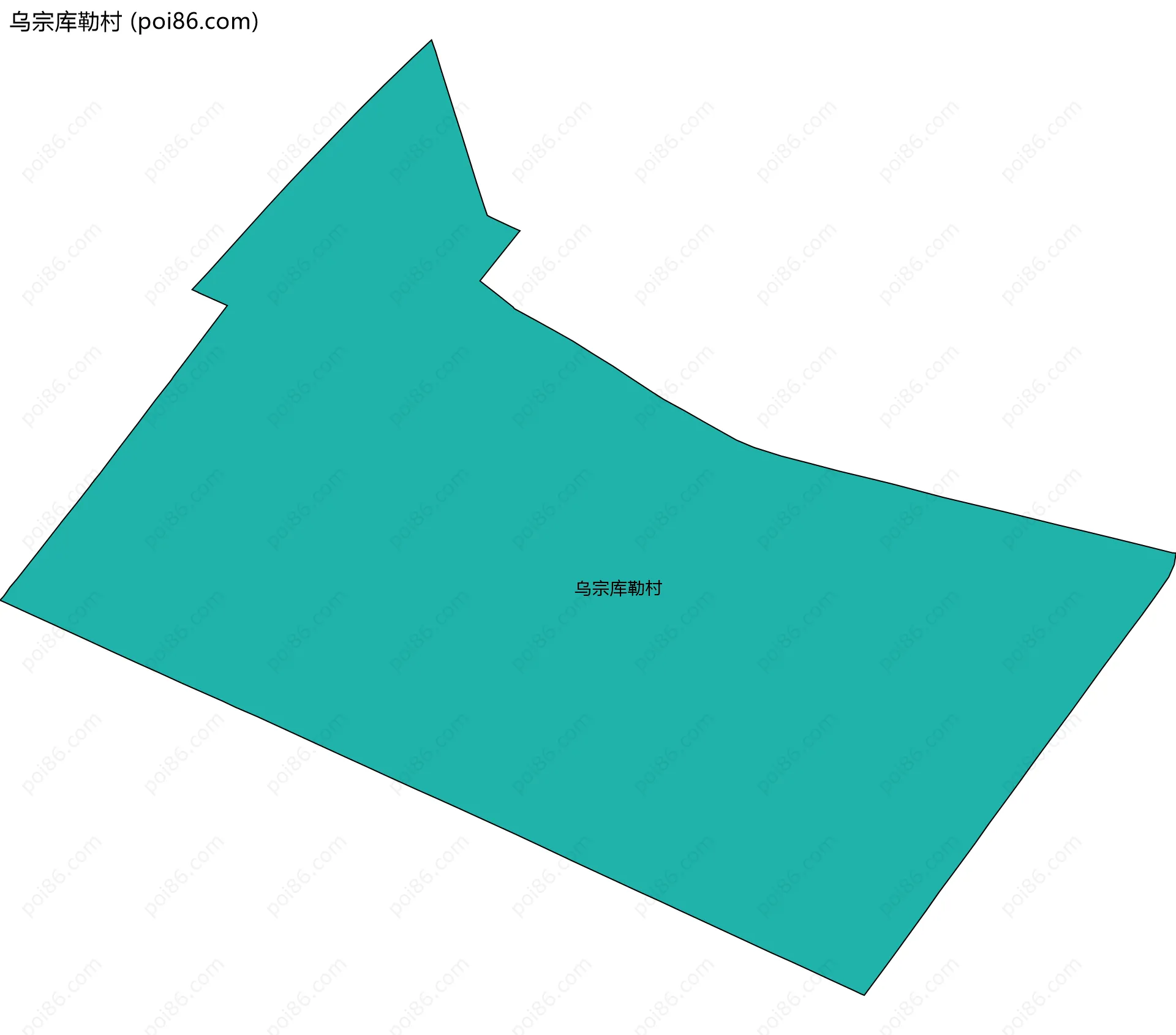 乌宗库勒村边界地图