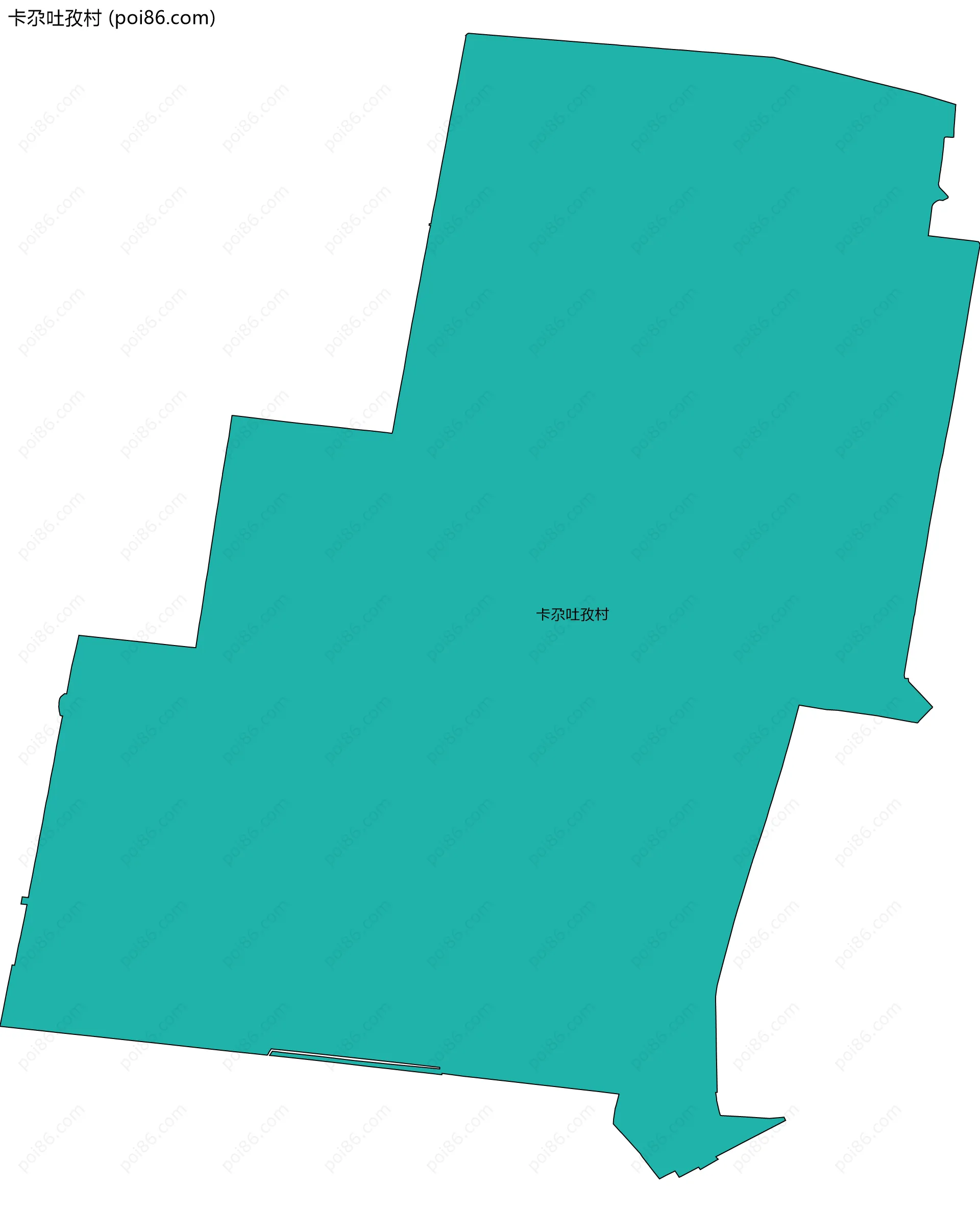 卡尕吐孜村边界地图