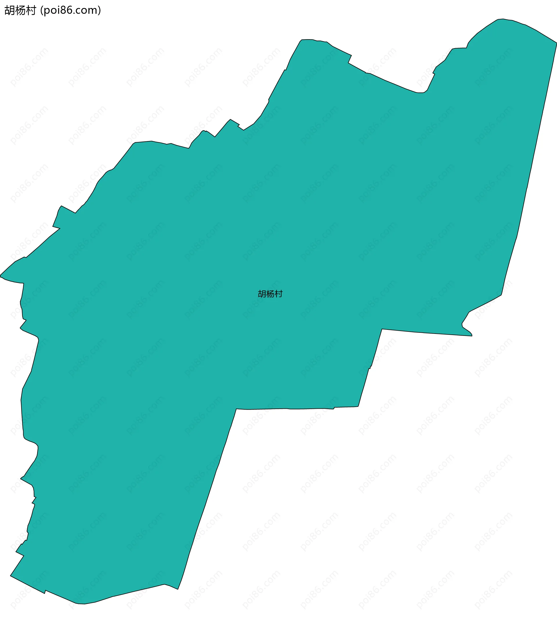 胡杨村边界地图