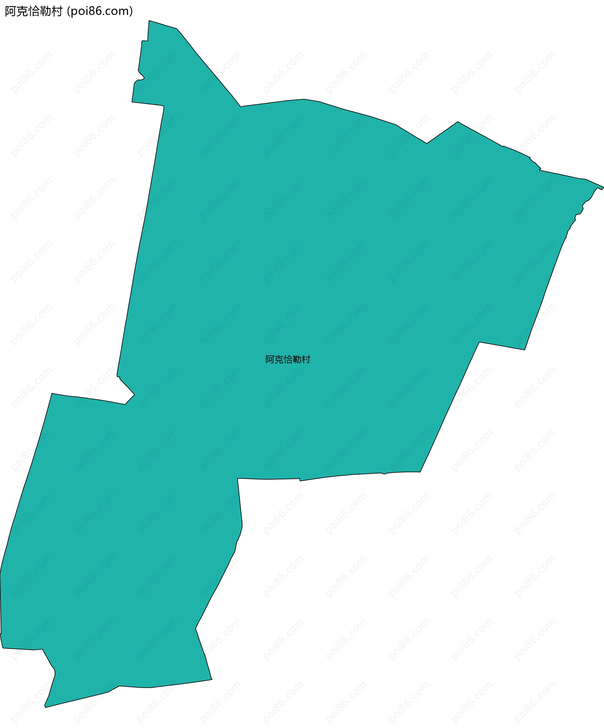 阿克恰勒村边界地图