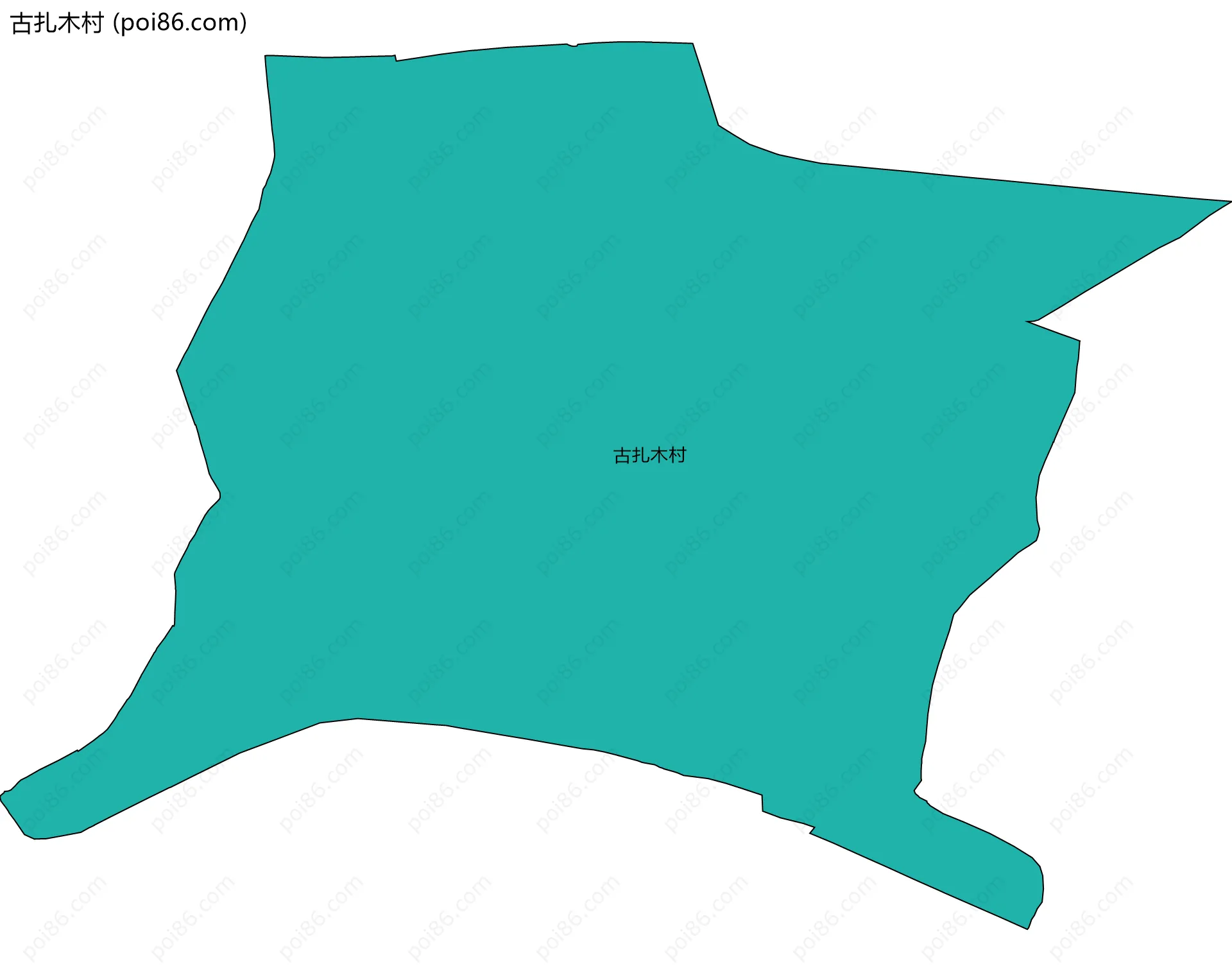古扎木村边界地图