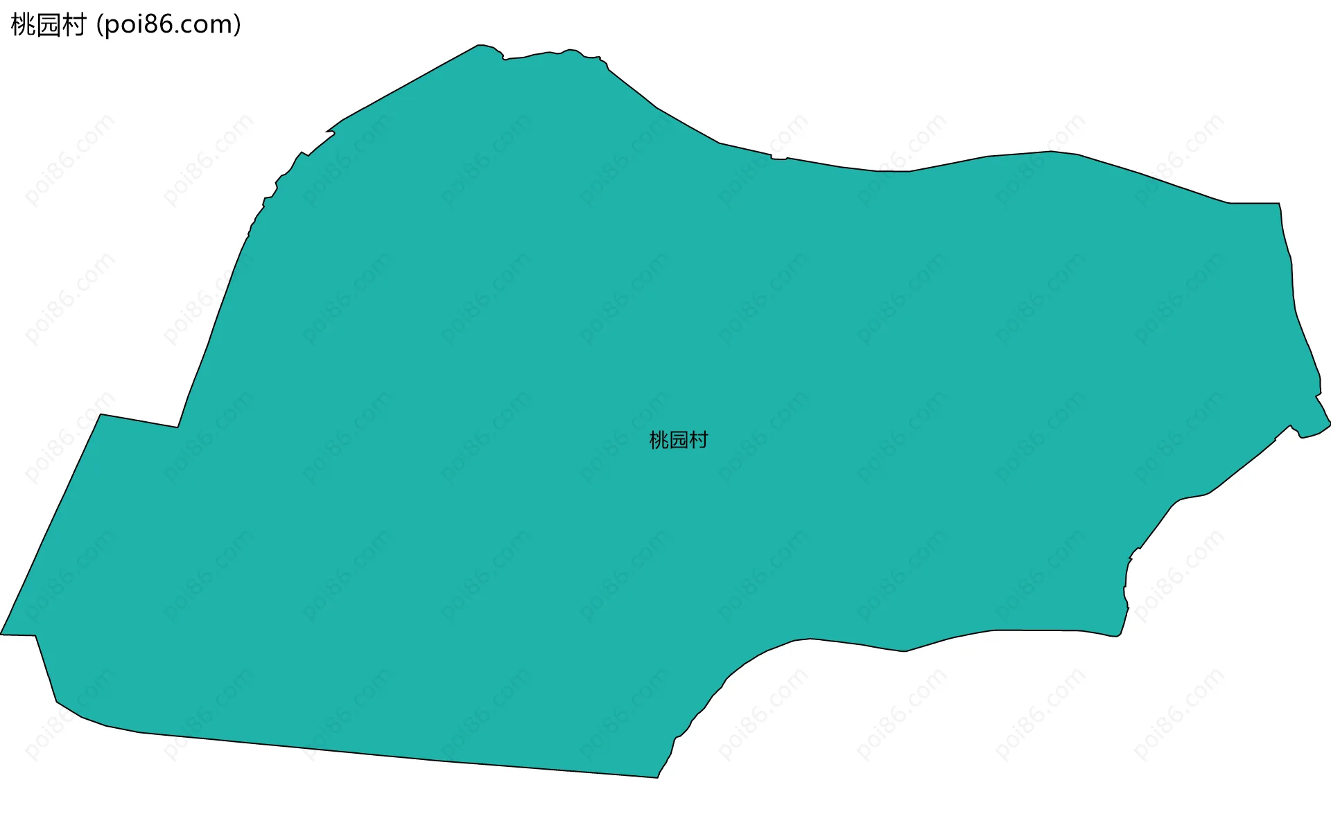 桃园村边界地图