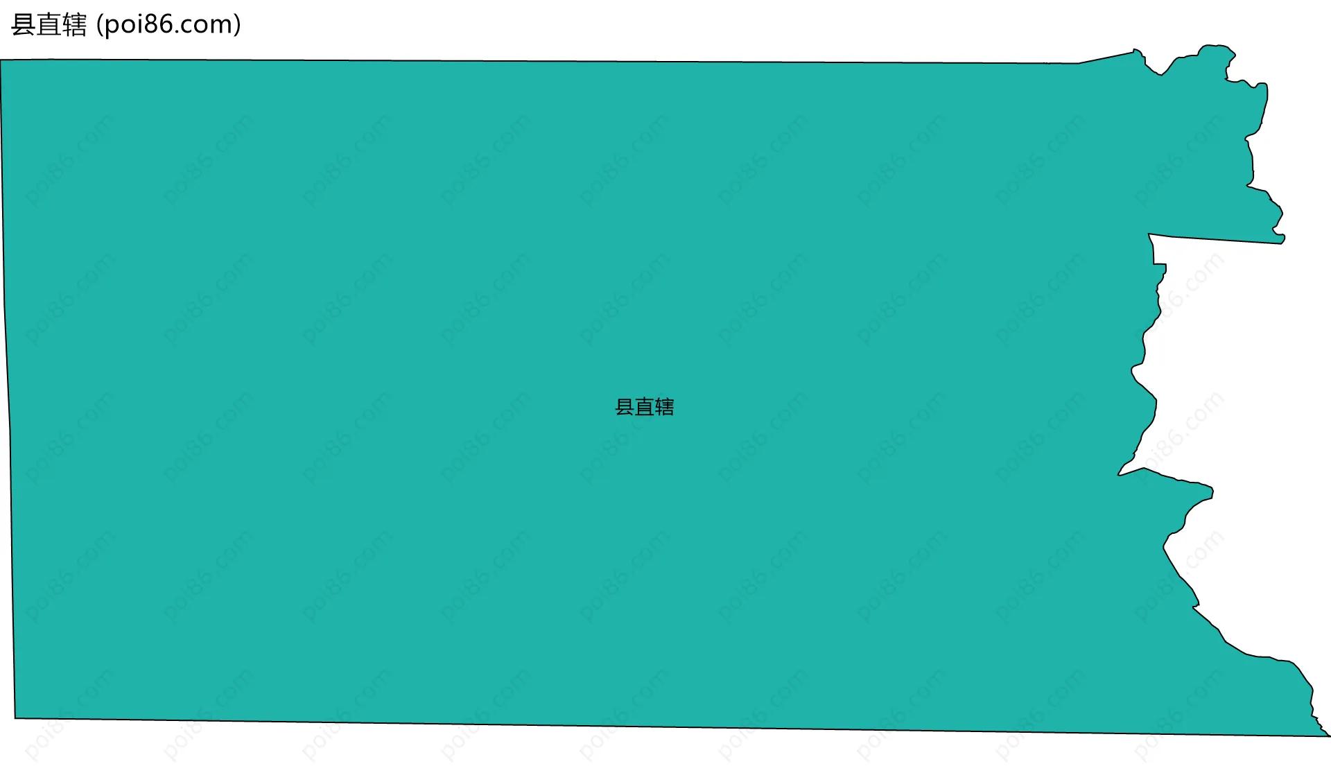 县直辖边界地图