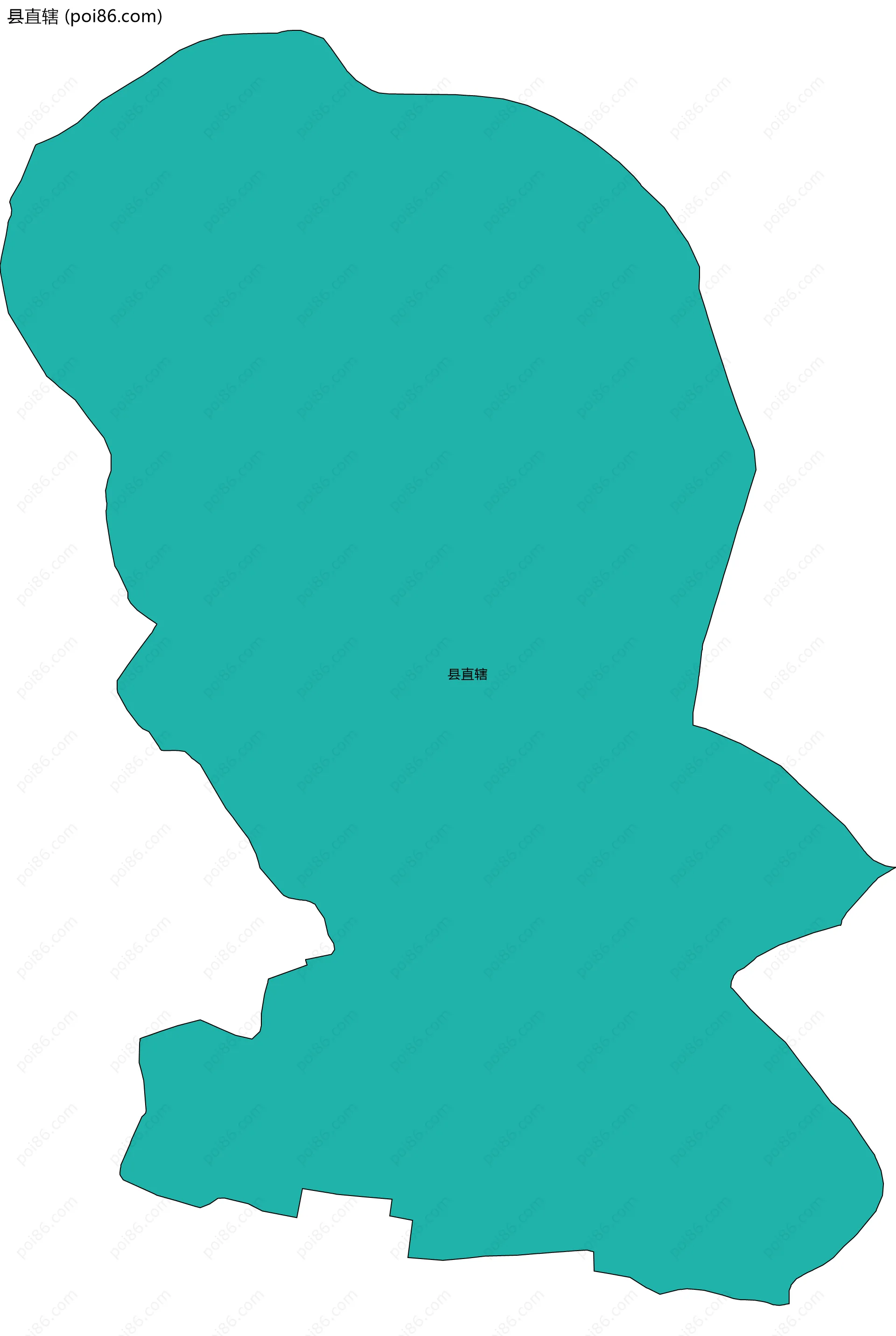 县直辖边界地图