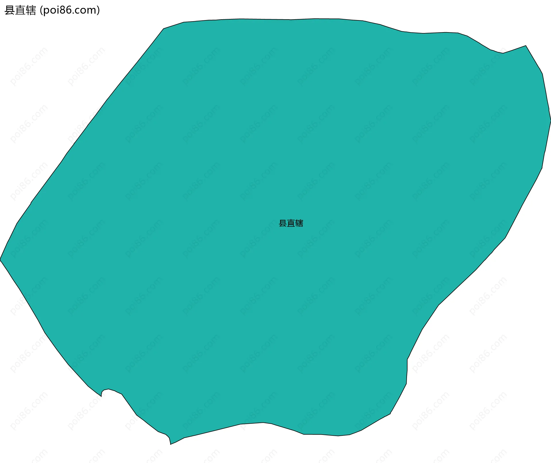 县直辖边界地图