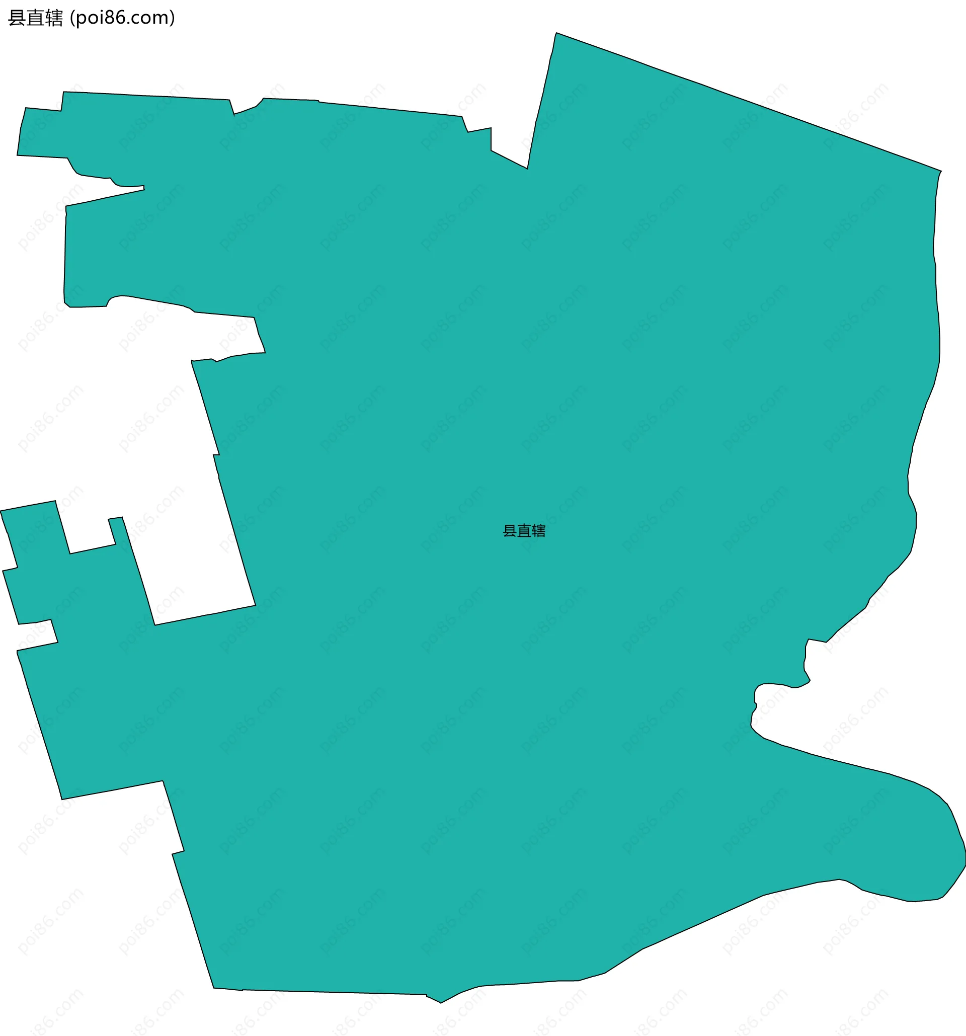 县直辖边界地图