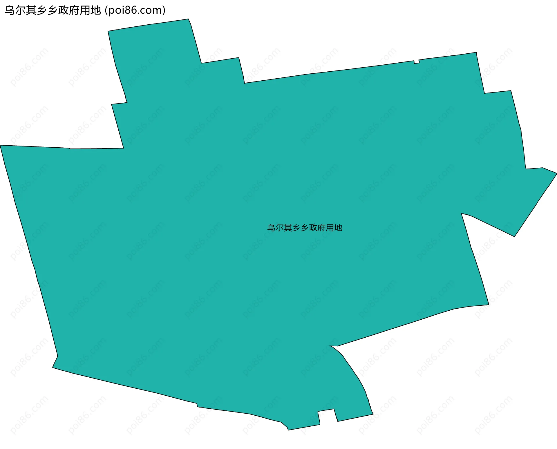 乌尔其乡乡政府用地边界地图