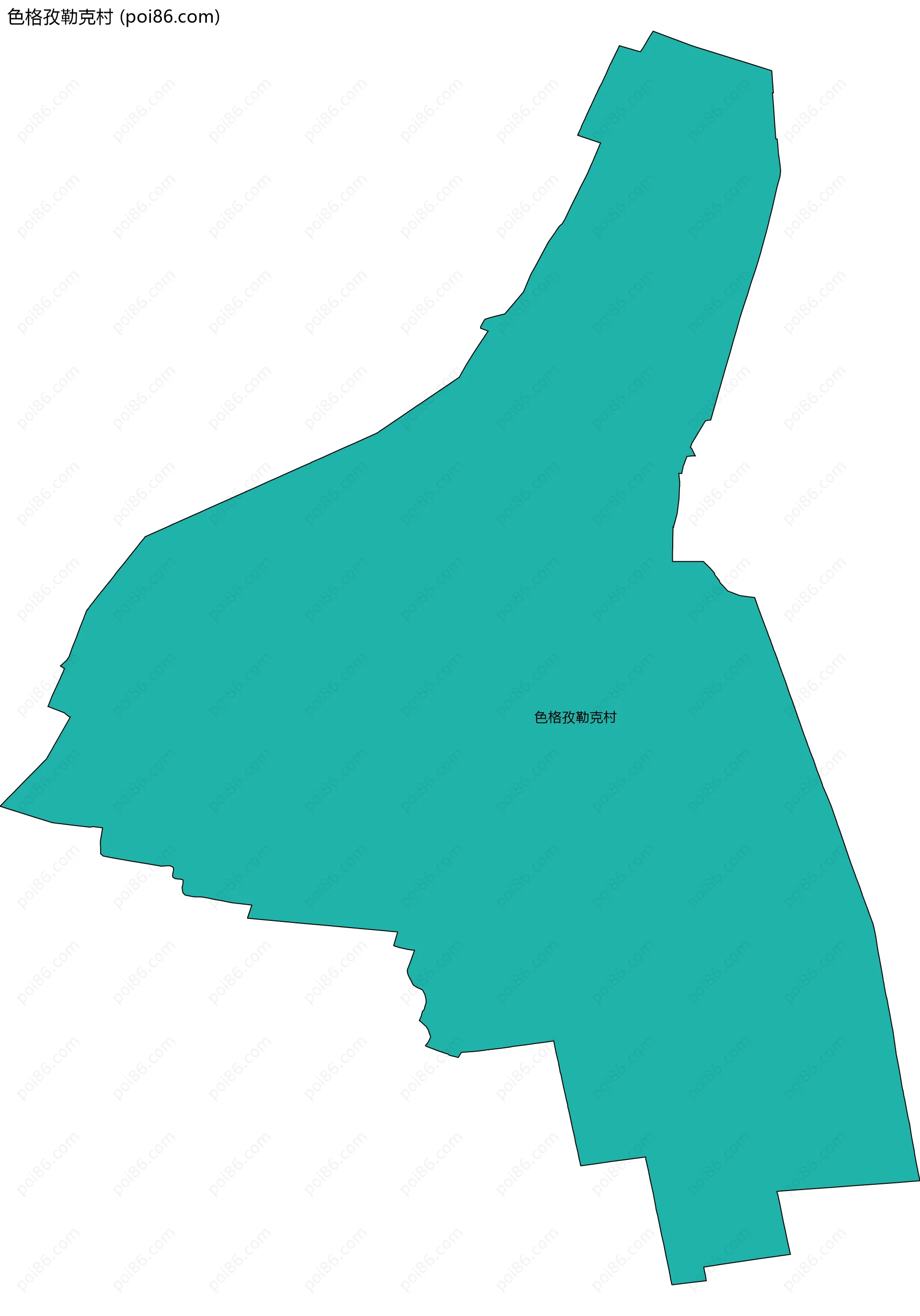 色格孜勒克村边界地图