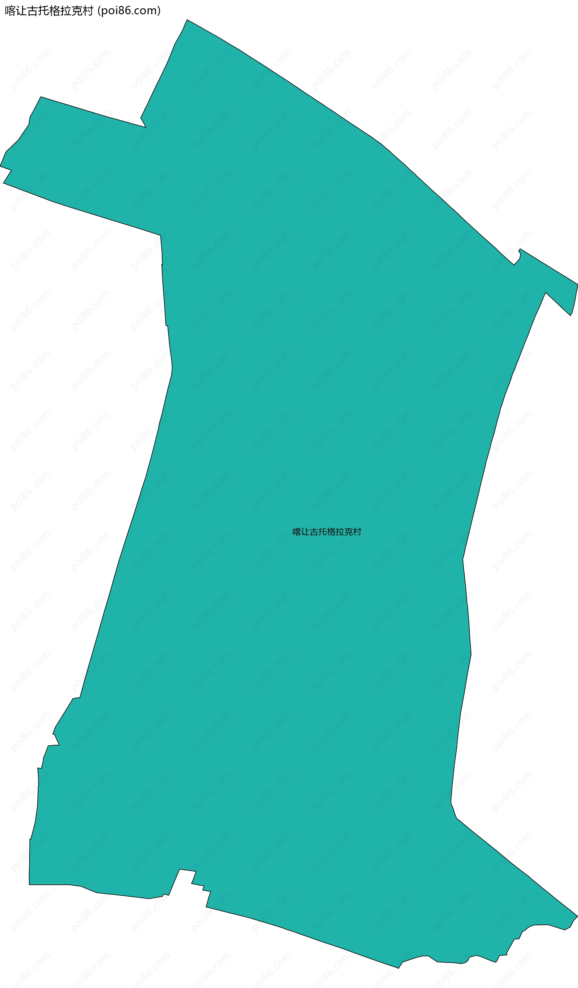 喀让古托格拉克村边界地图
