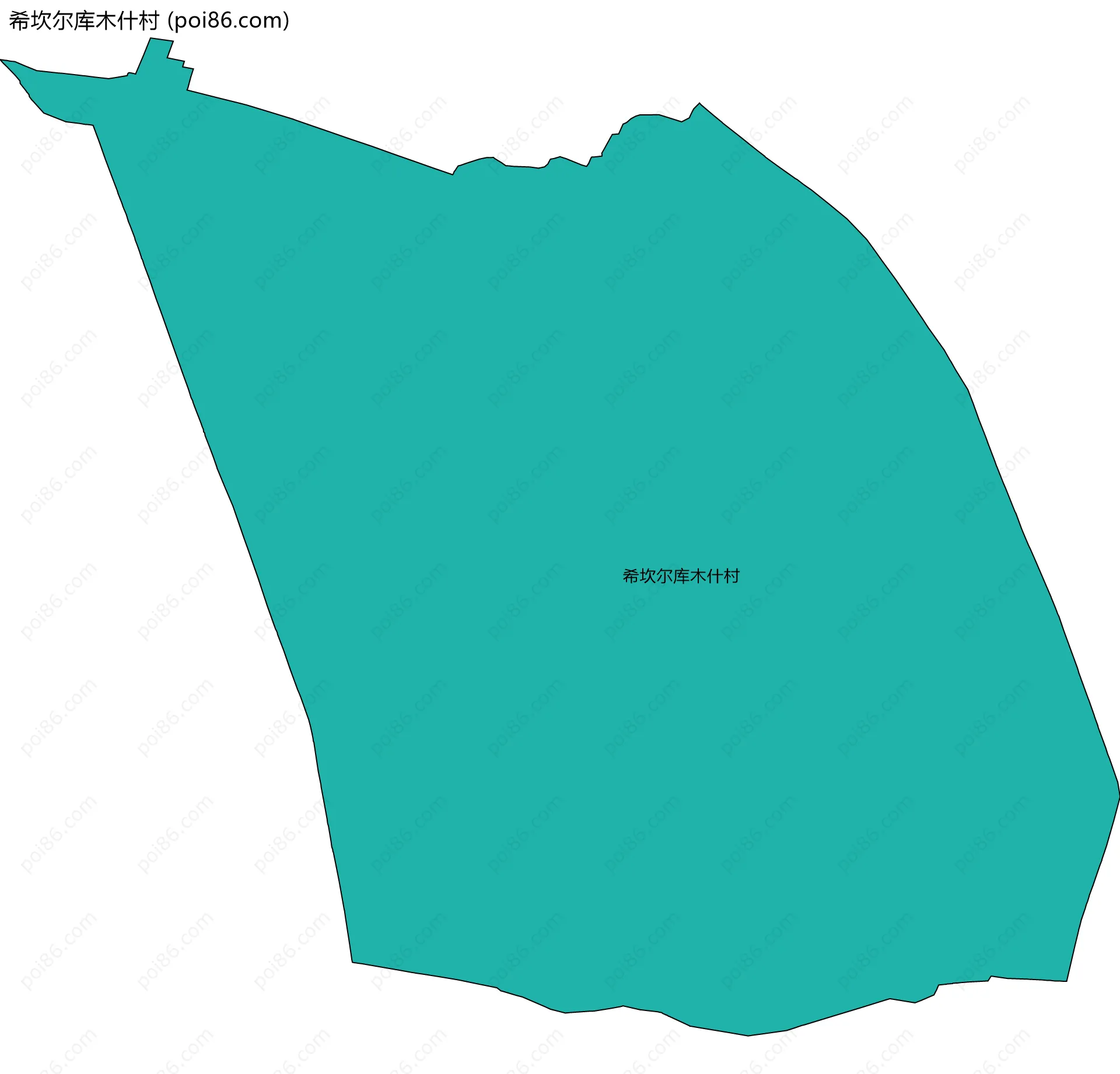 希坎尔库木什村边界地图