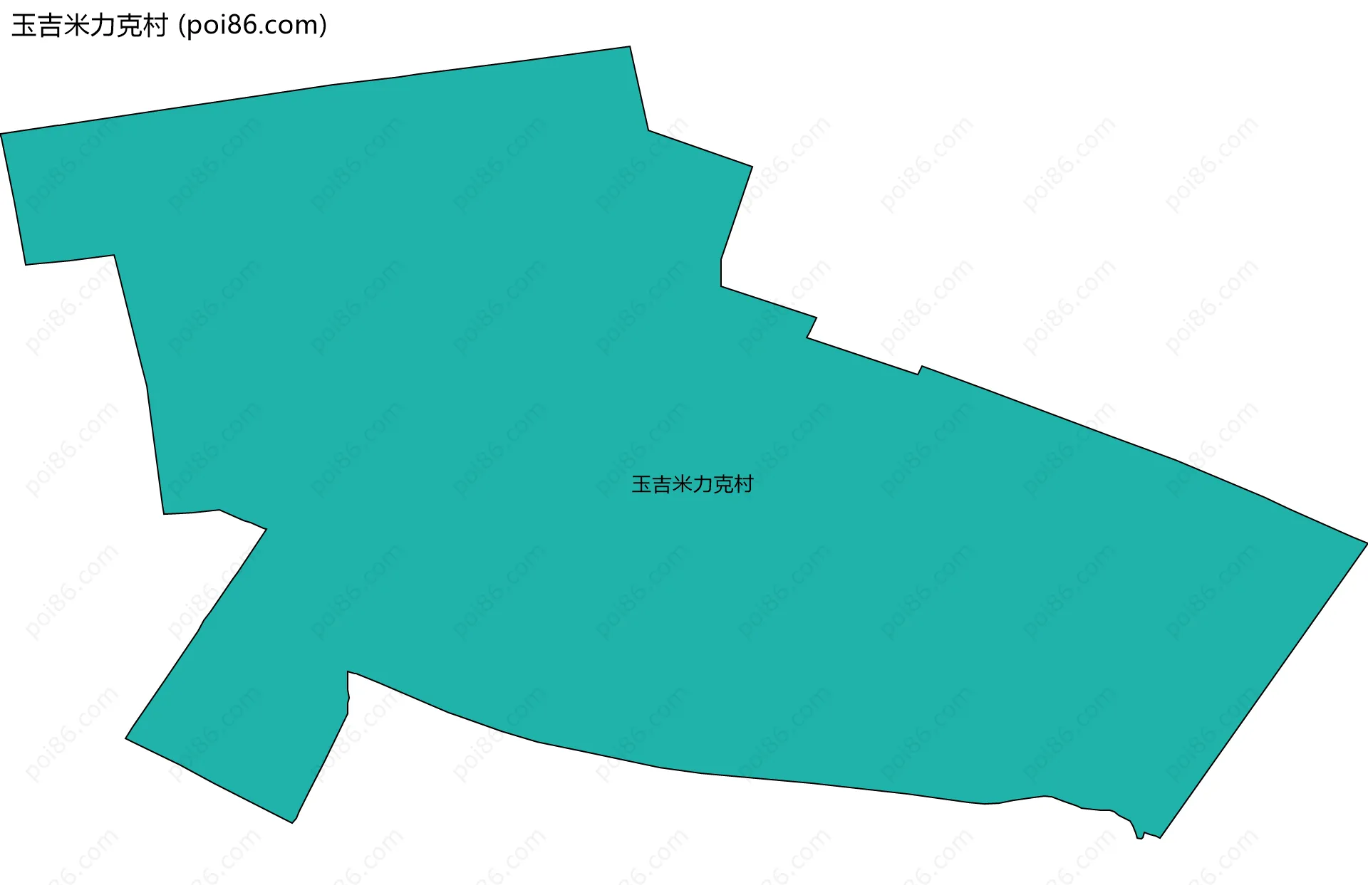 玉吉米力克村边界地图