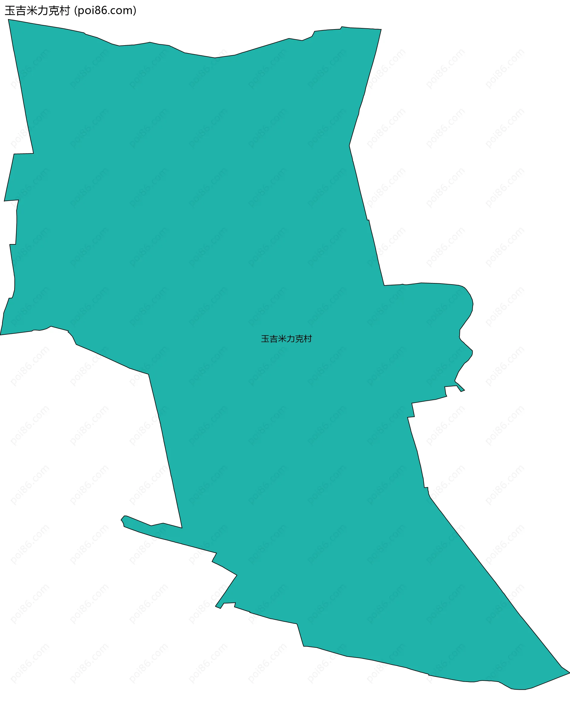 玉吉米力克村边界地图