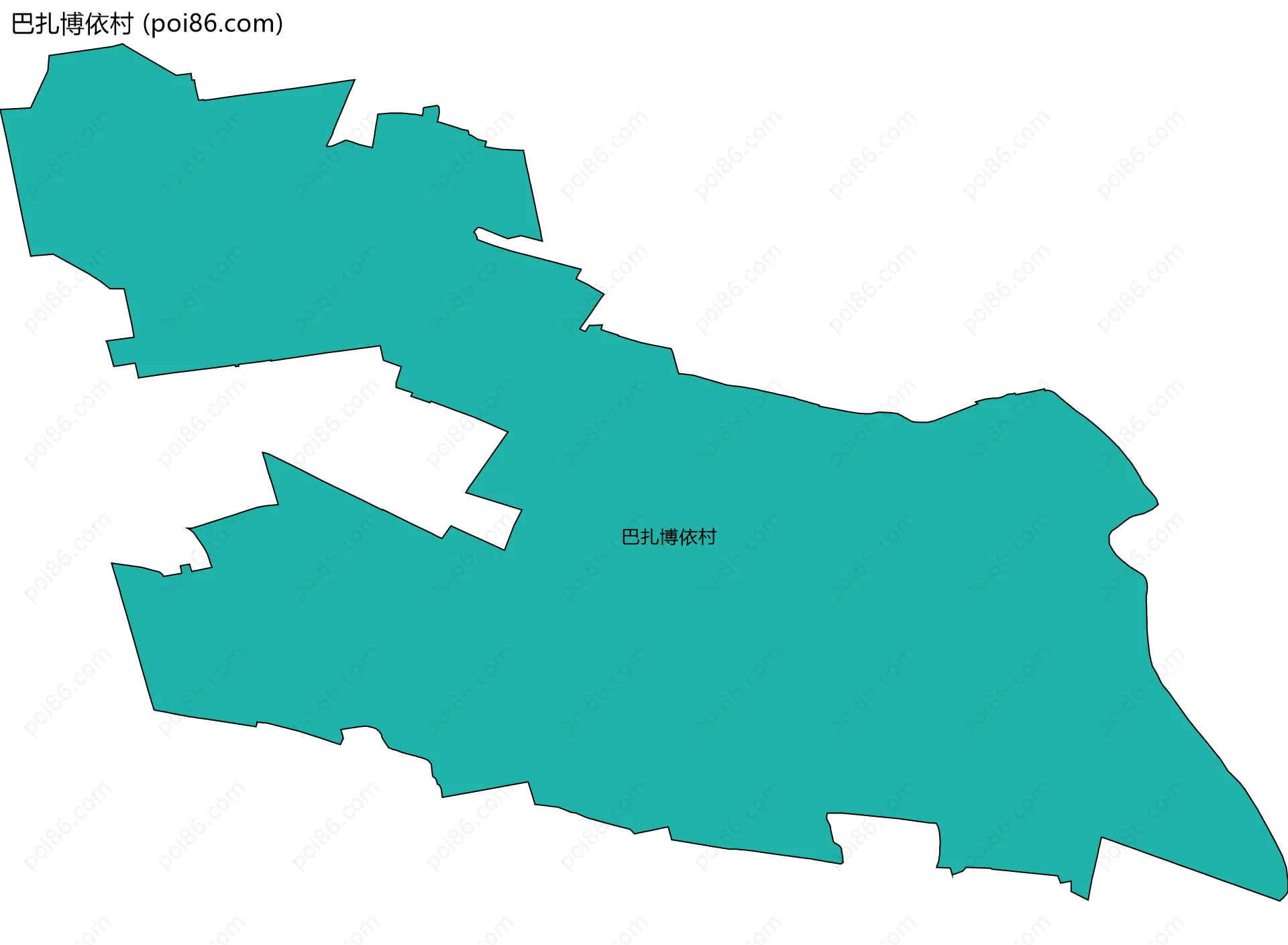 巴扎博依村边界地图