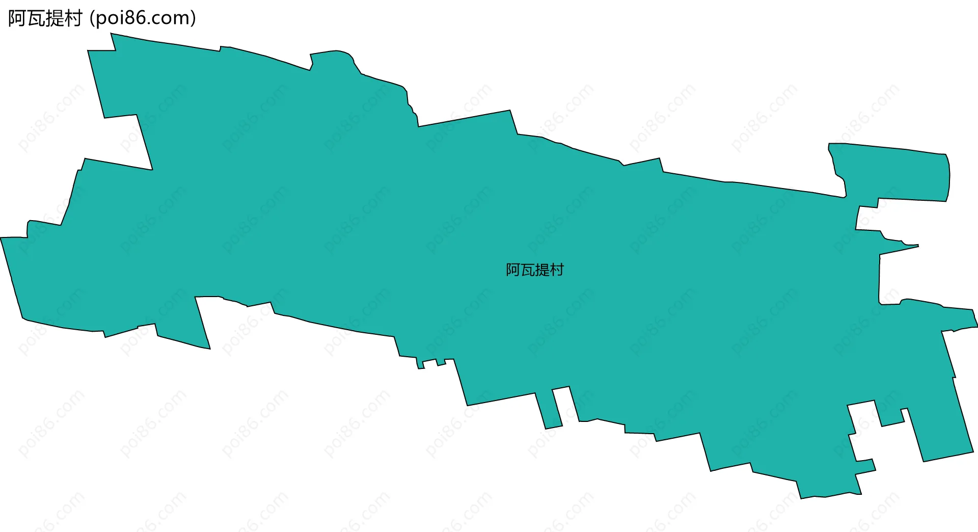 阿瓦提村边界地图