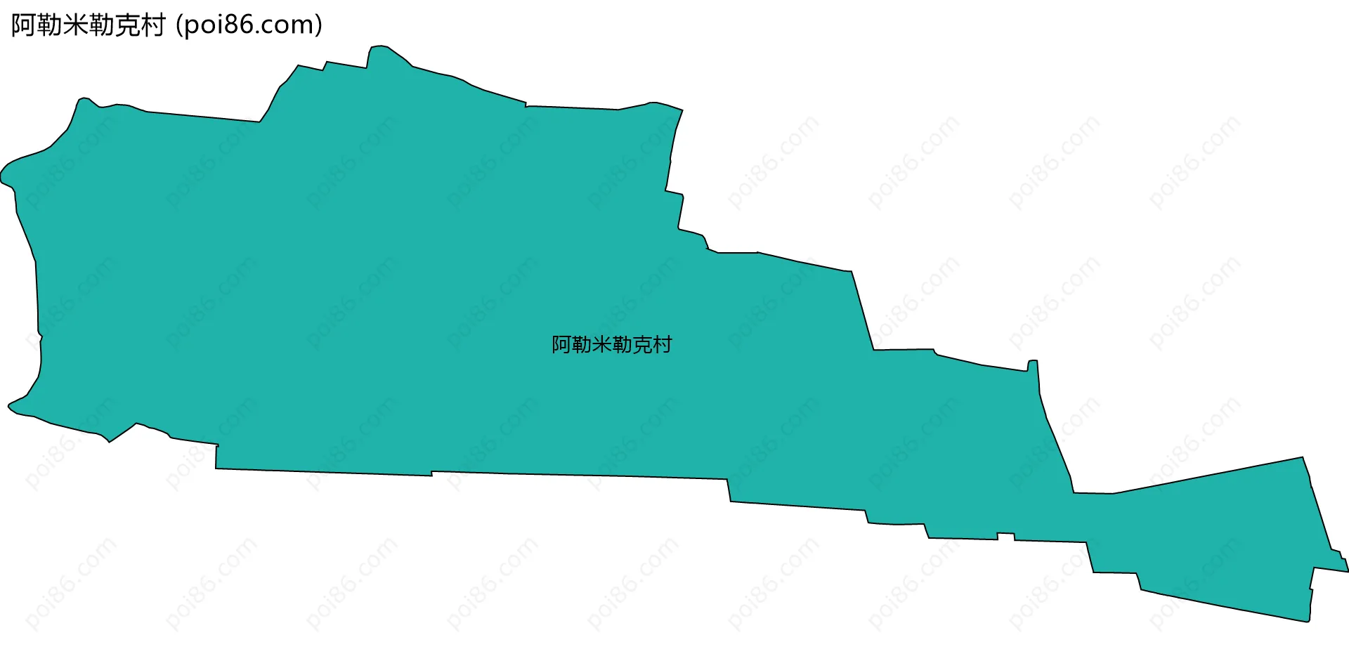 阿勒米勒克村边界地图