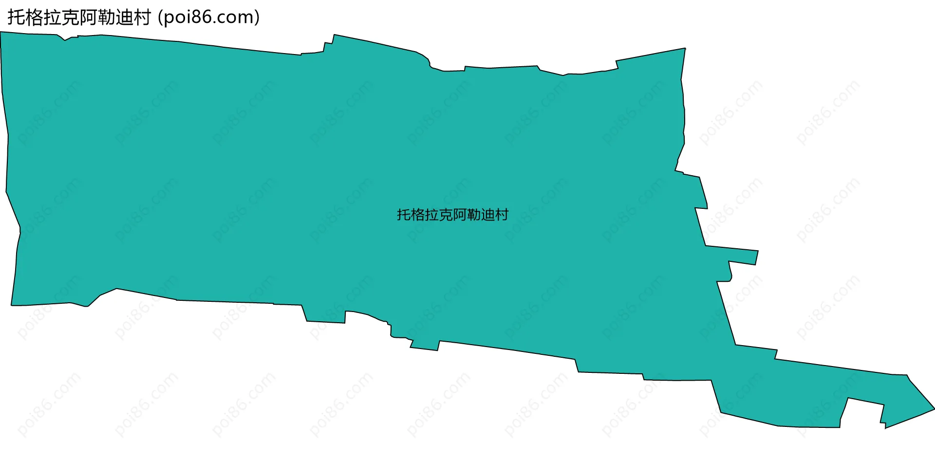 托格拉克阿勒迪村边界地图