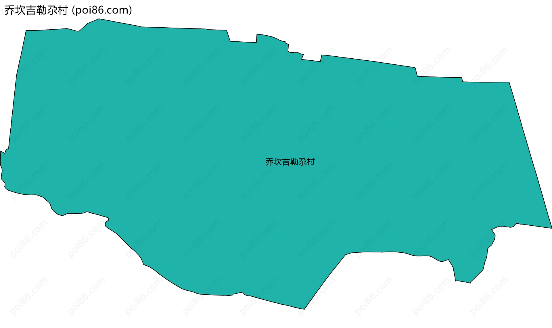 乔坎吉勒尕村边界地图
