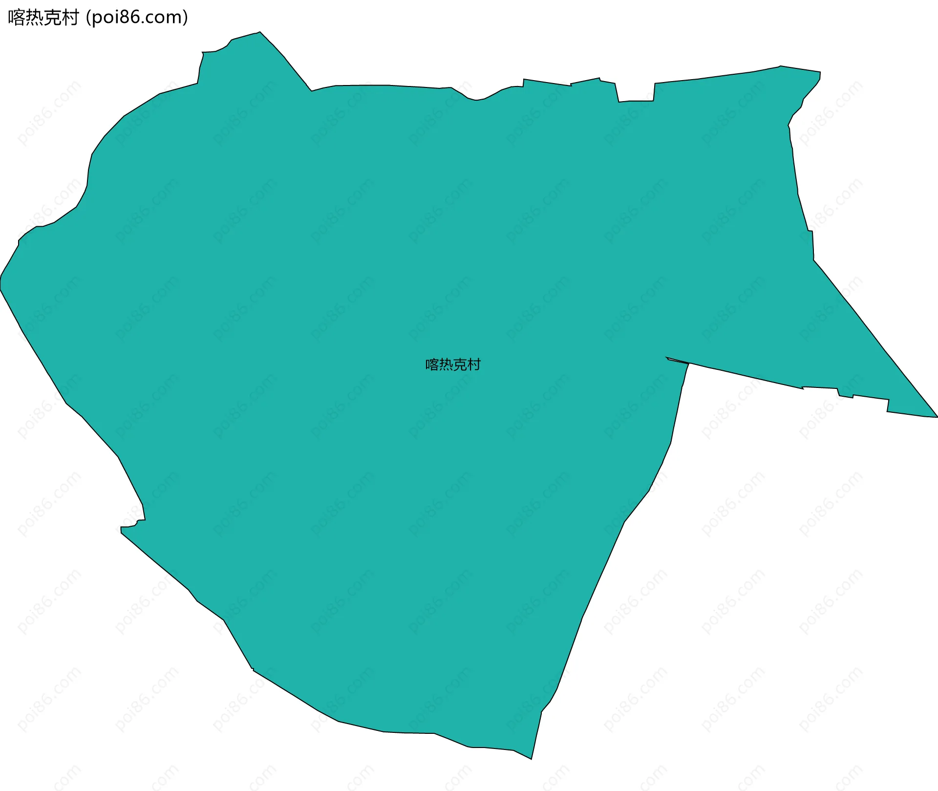 喀热克村边界地图