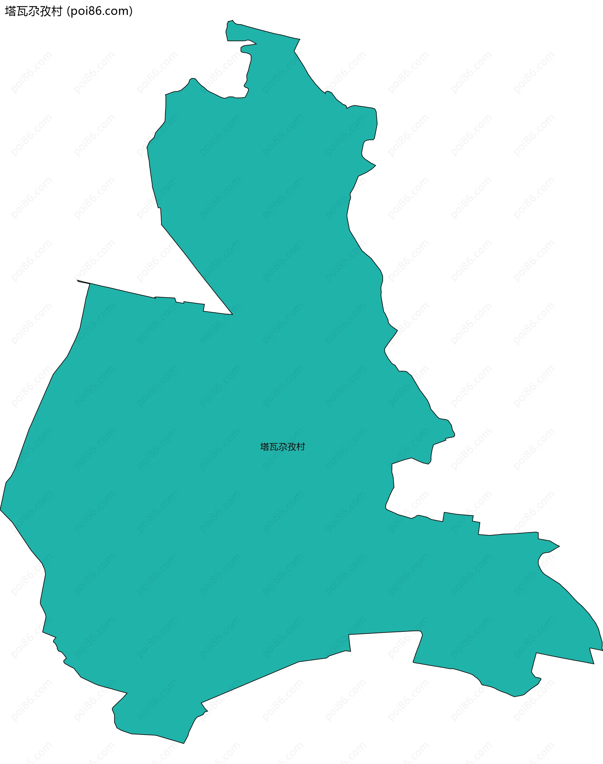 塔瓦尕孜村边界地图