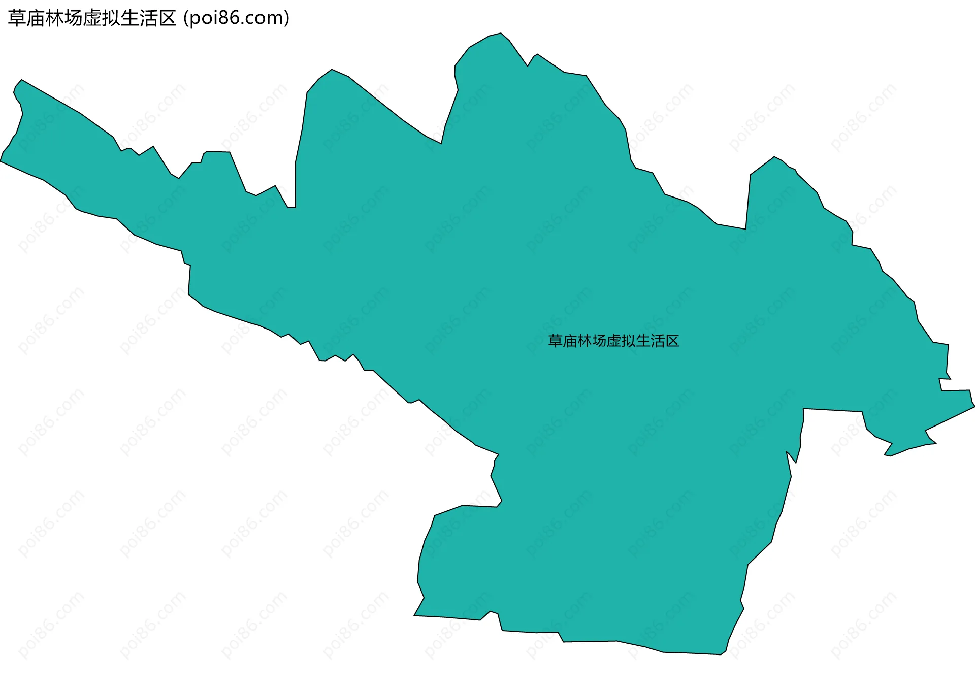 草庙林场虚拟生活区边界地图