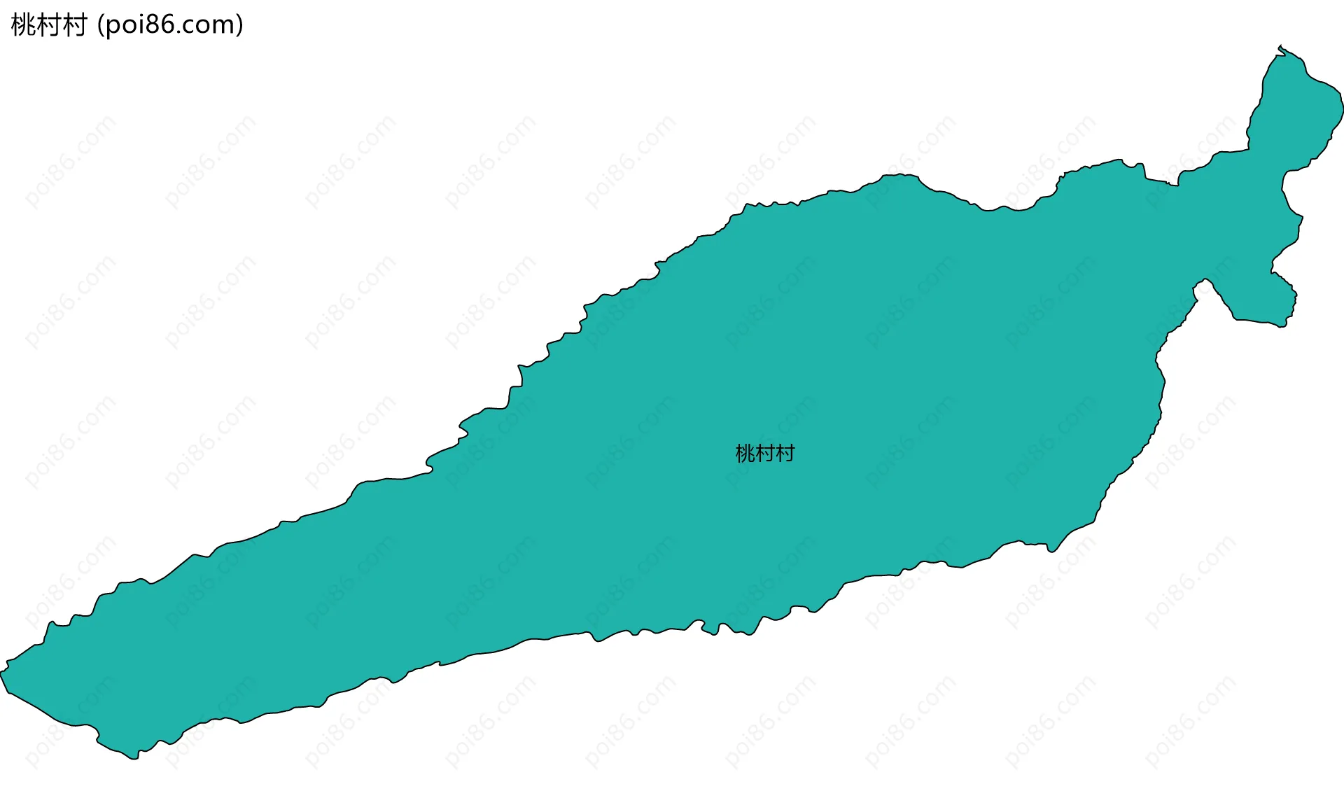 桃村村边界地图