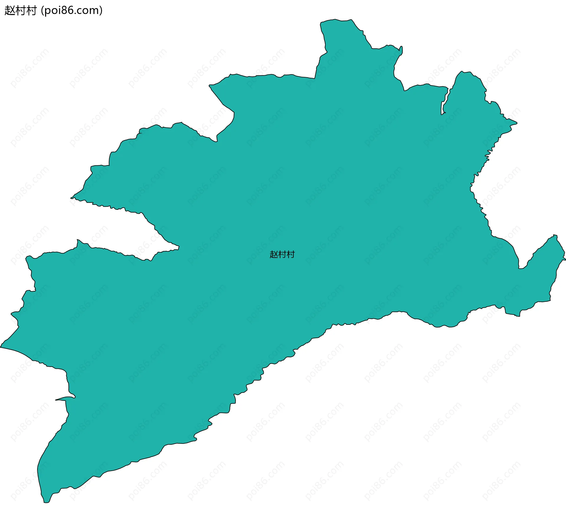 赵村村边界地图