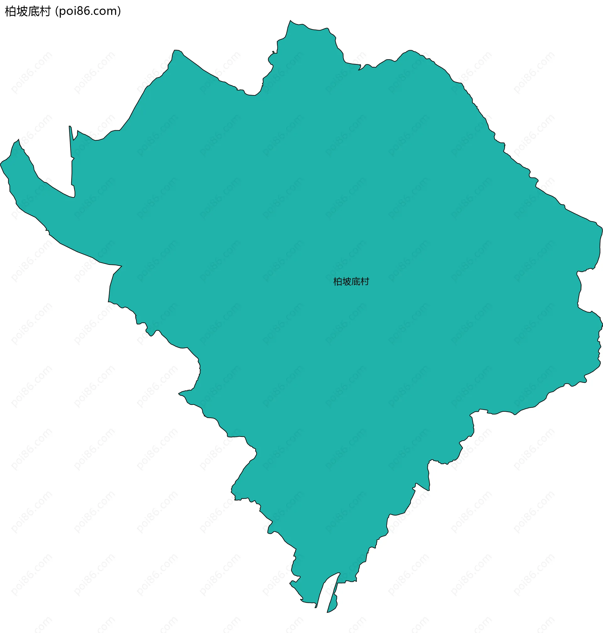 柏坡底村边界地图