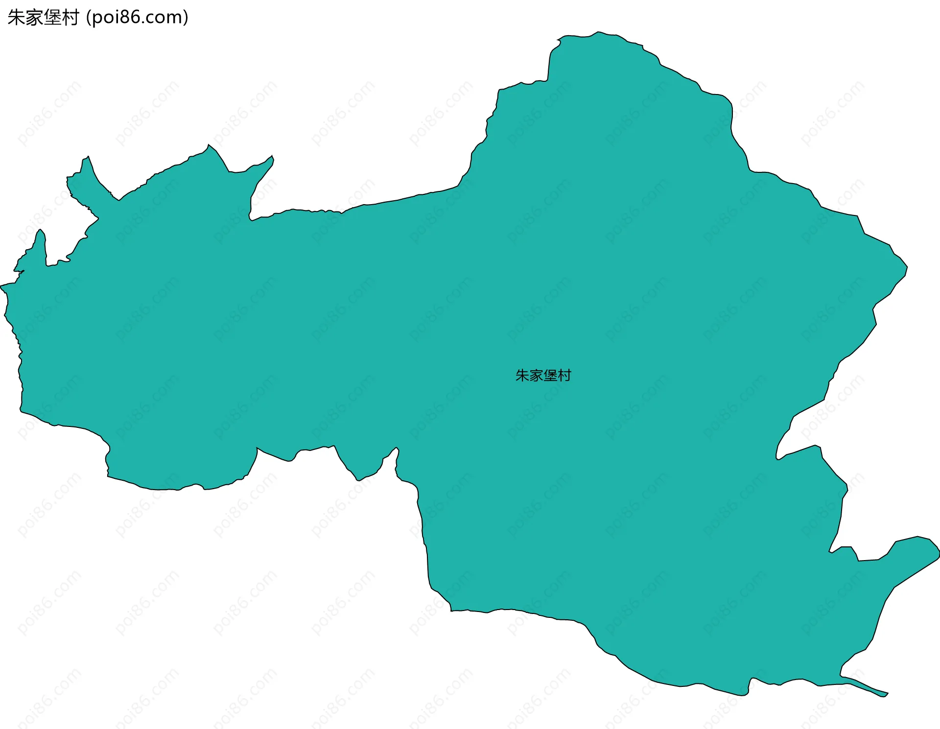 朱家堡村边界地图