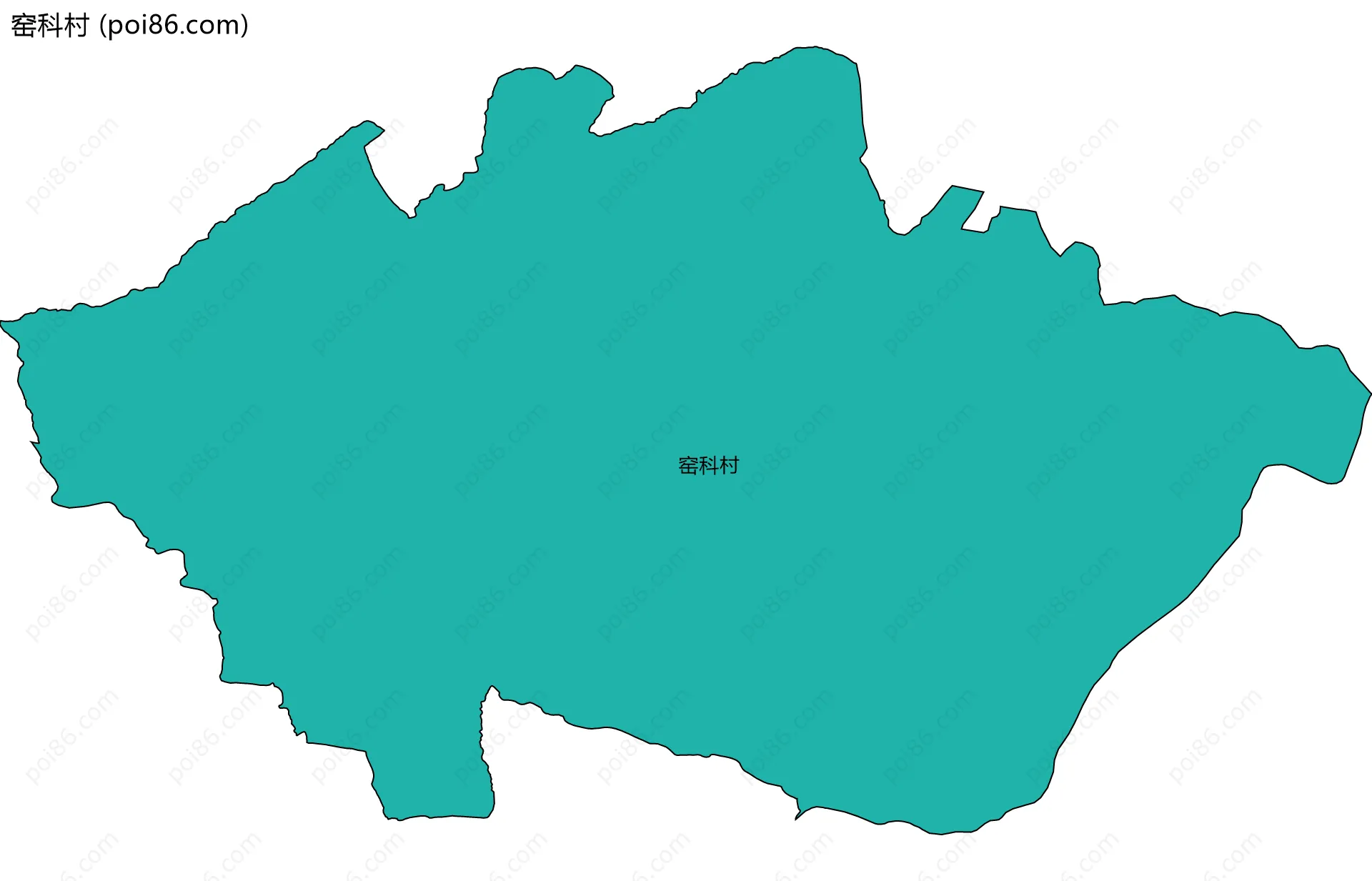 窑科村边界地图