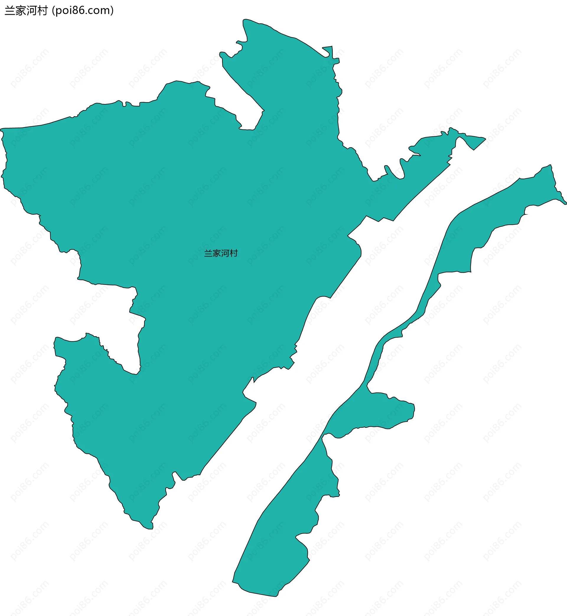 兰家河村边界地图