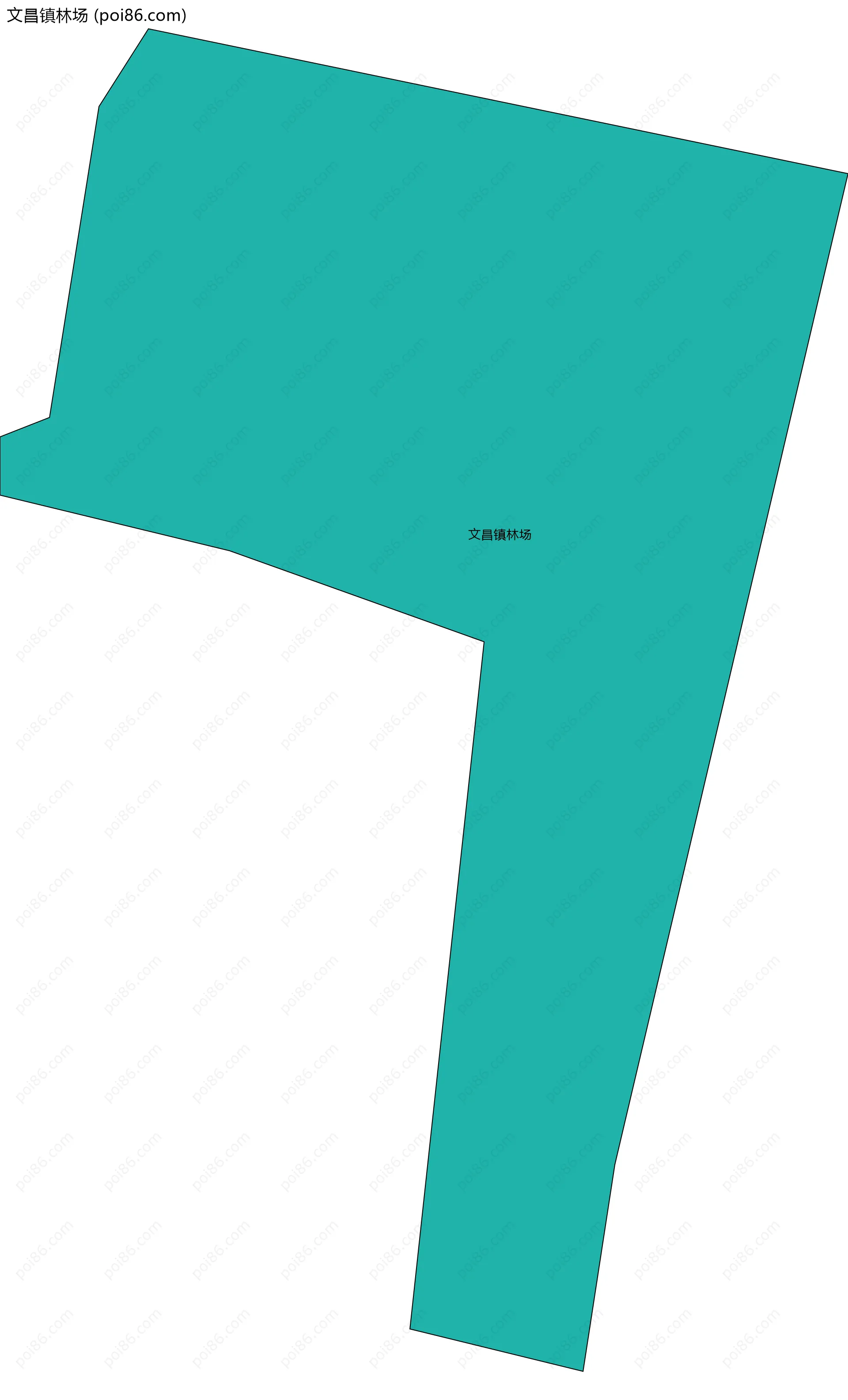 文昌镇林场边界地图