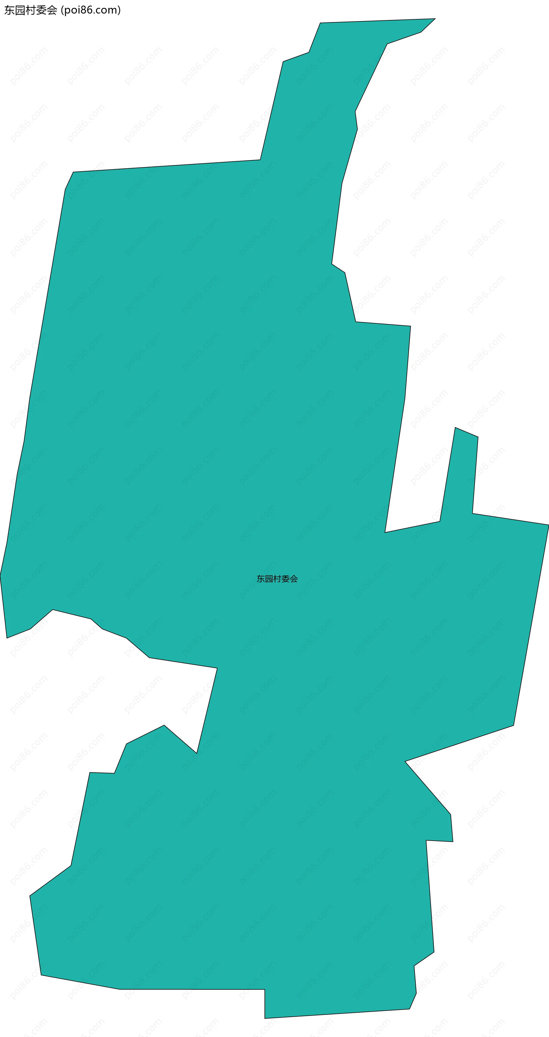 东园村委会边界地图