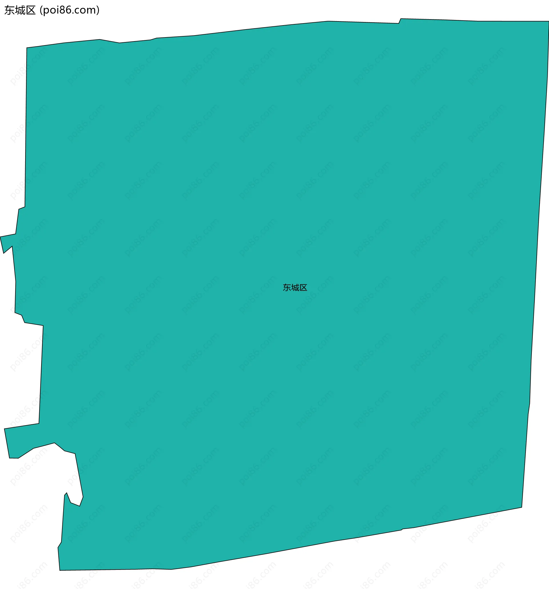 东城区边界地图