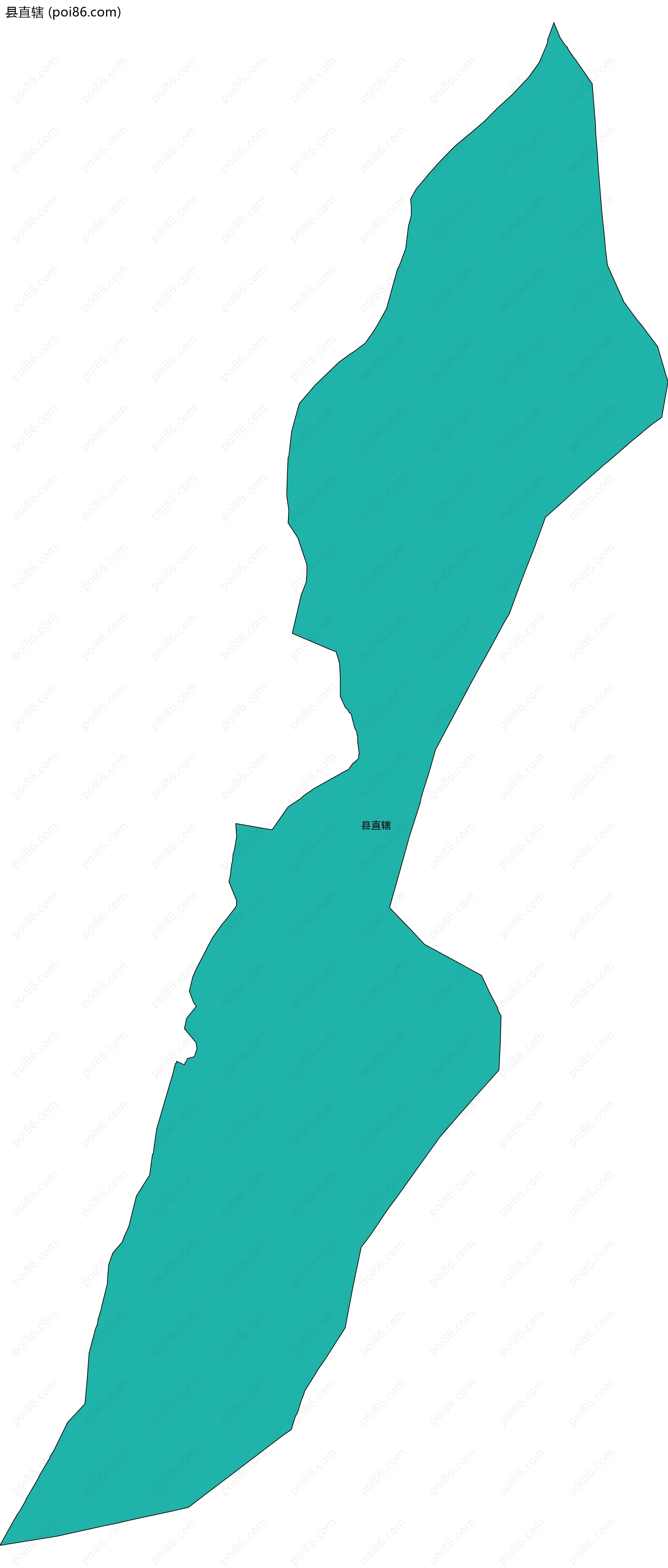 县直辖边界地图