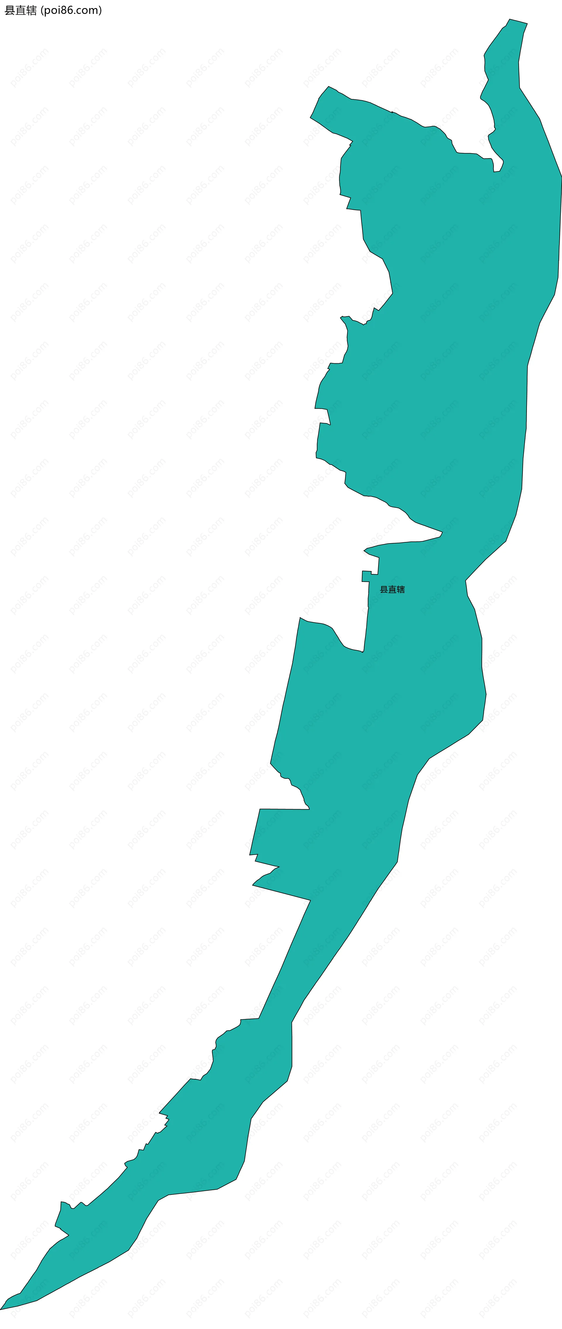 县直辖边界地图