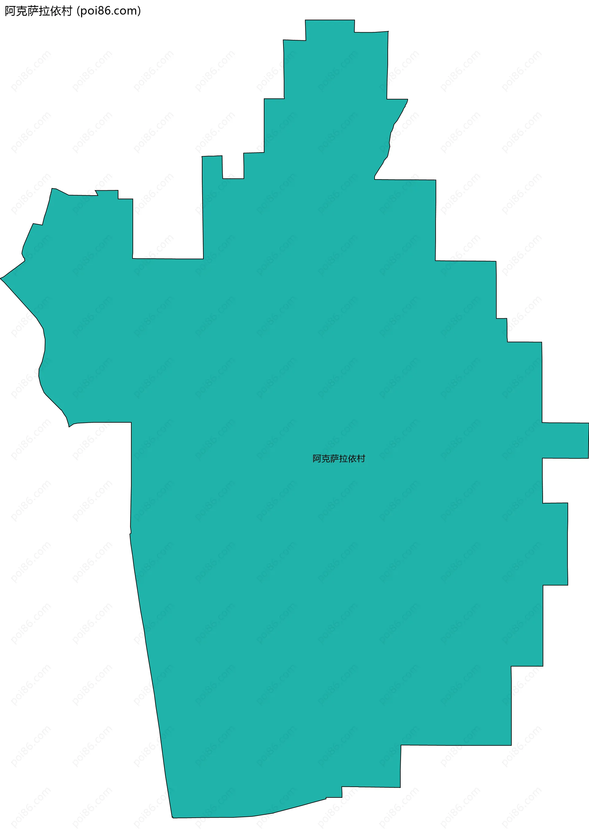 阿克萨拉依村边界地图