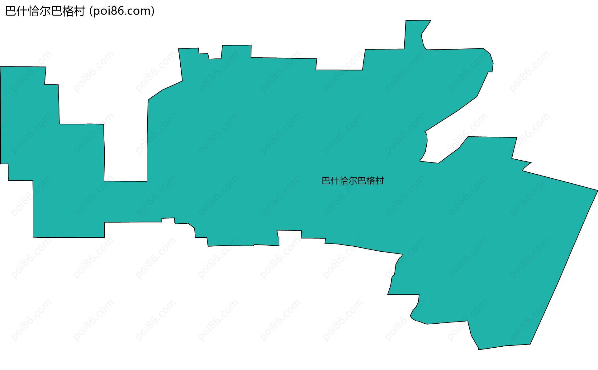巴什恰尔巴格村边界地图