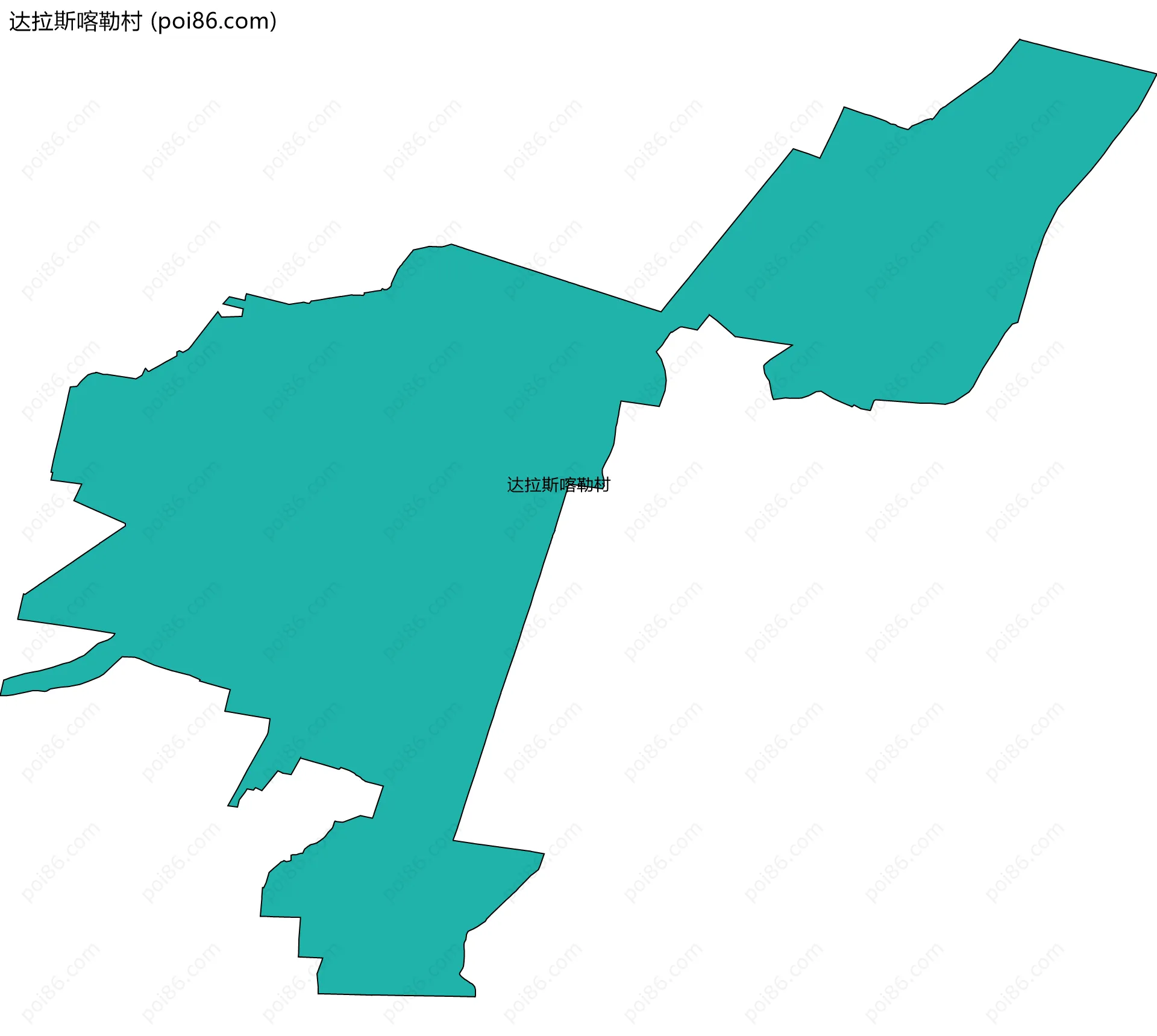 达拉斯喀勒村边界地图