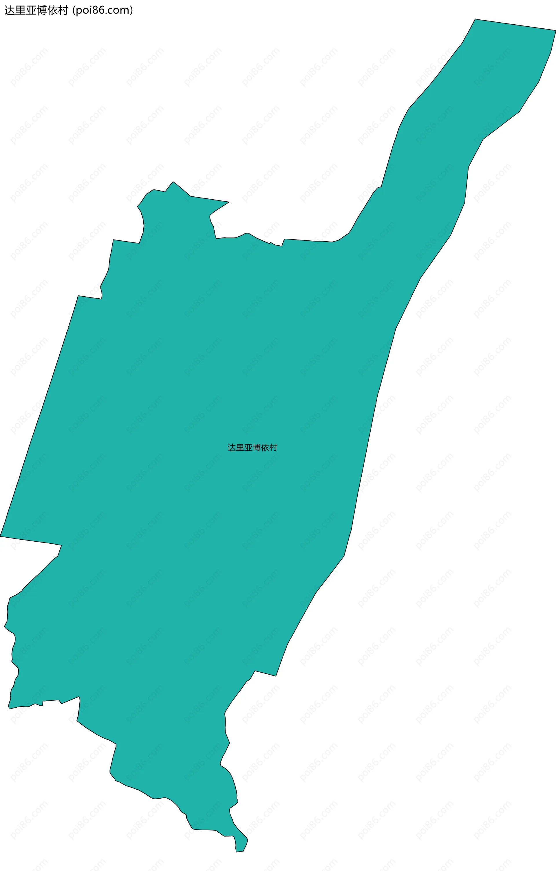 达里亚博依村边界地图