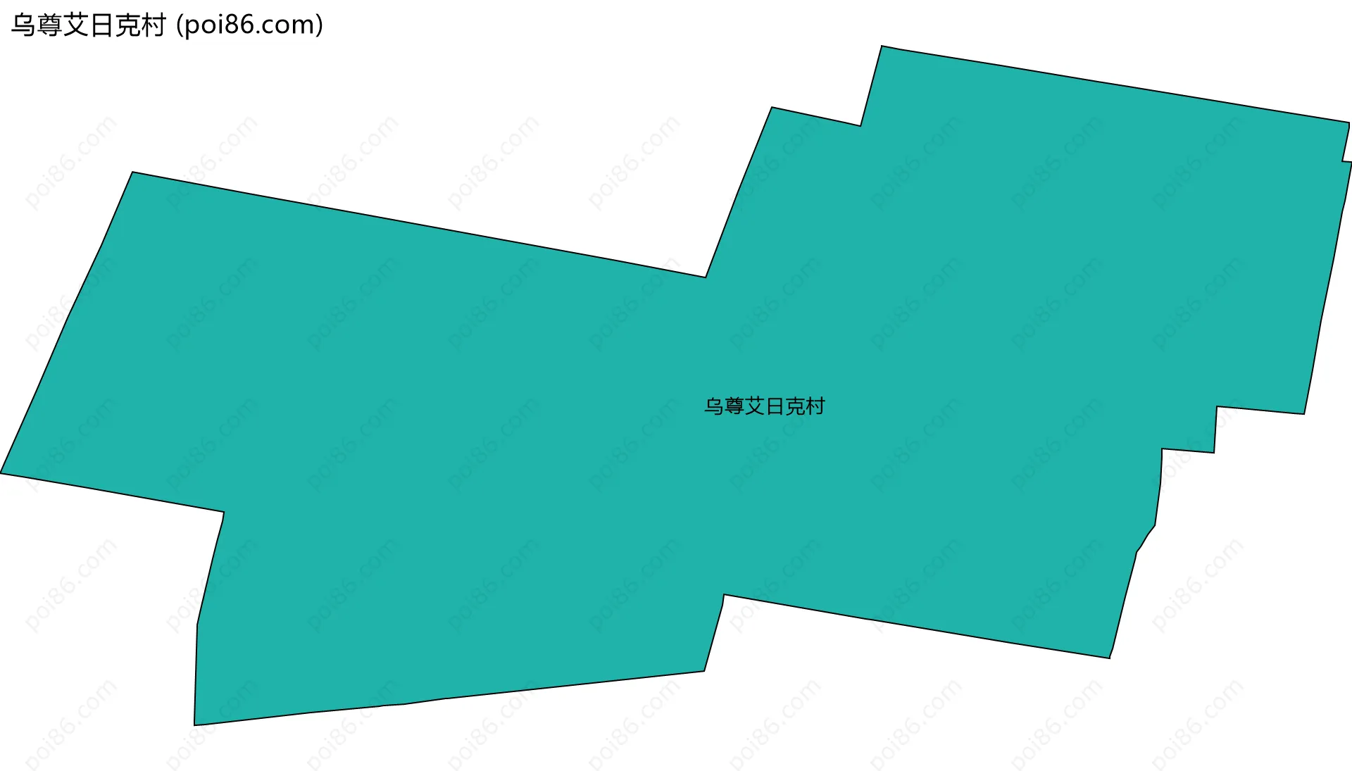 乌尊艾日克村边界地图
