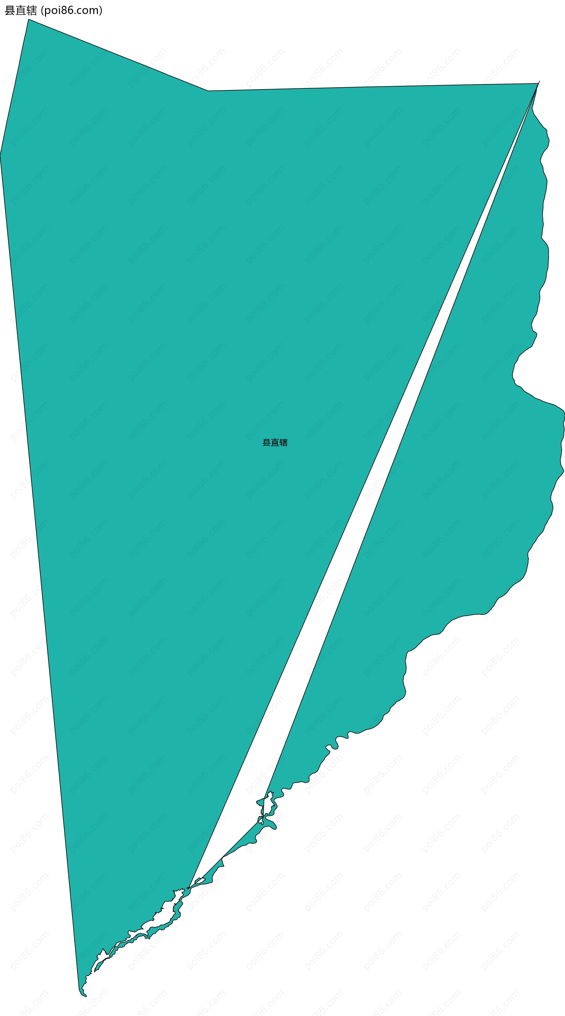 县直辖边界地图