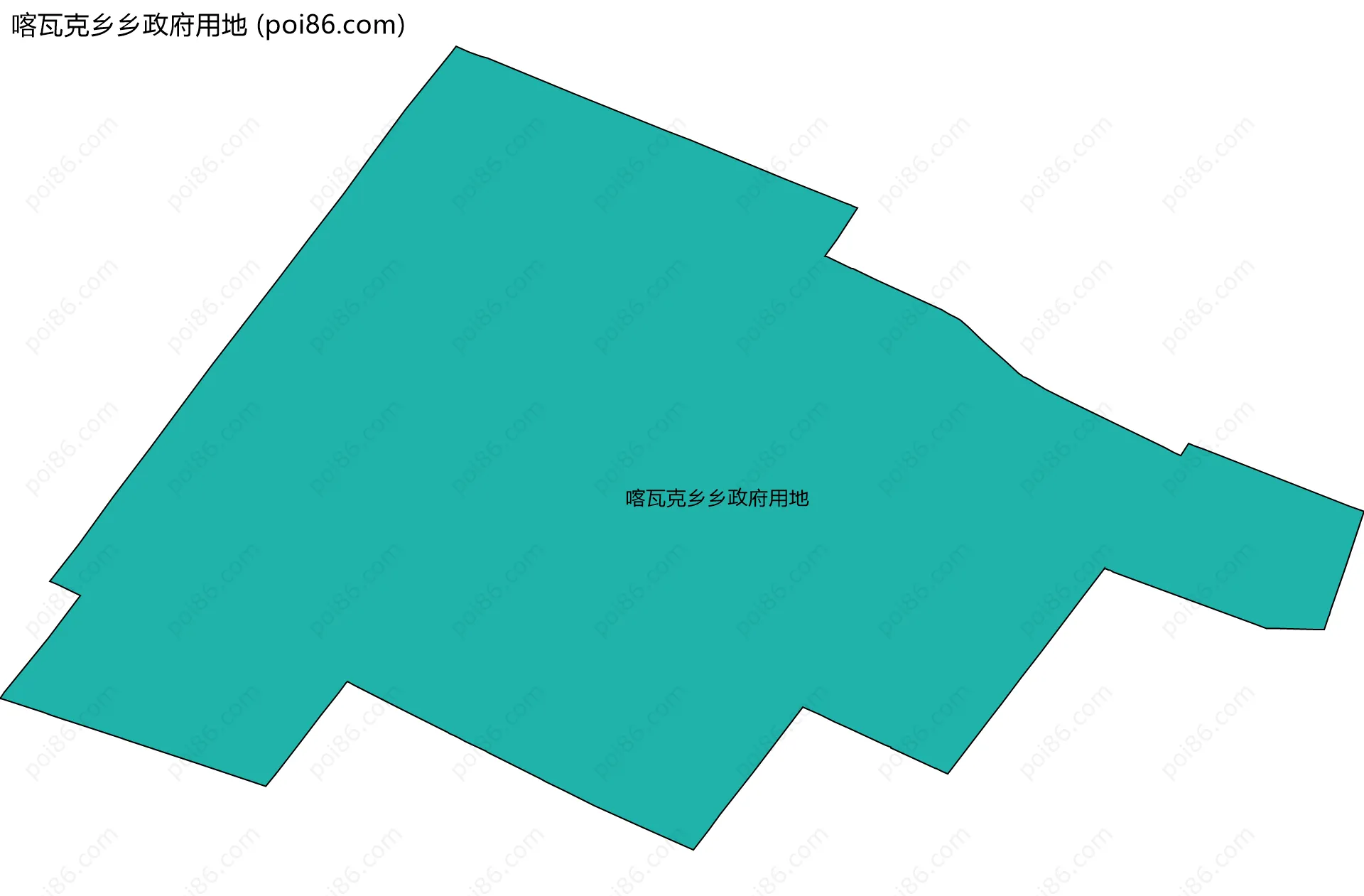 喀瓦克乡乡政府用地边界地图